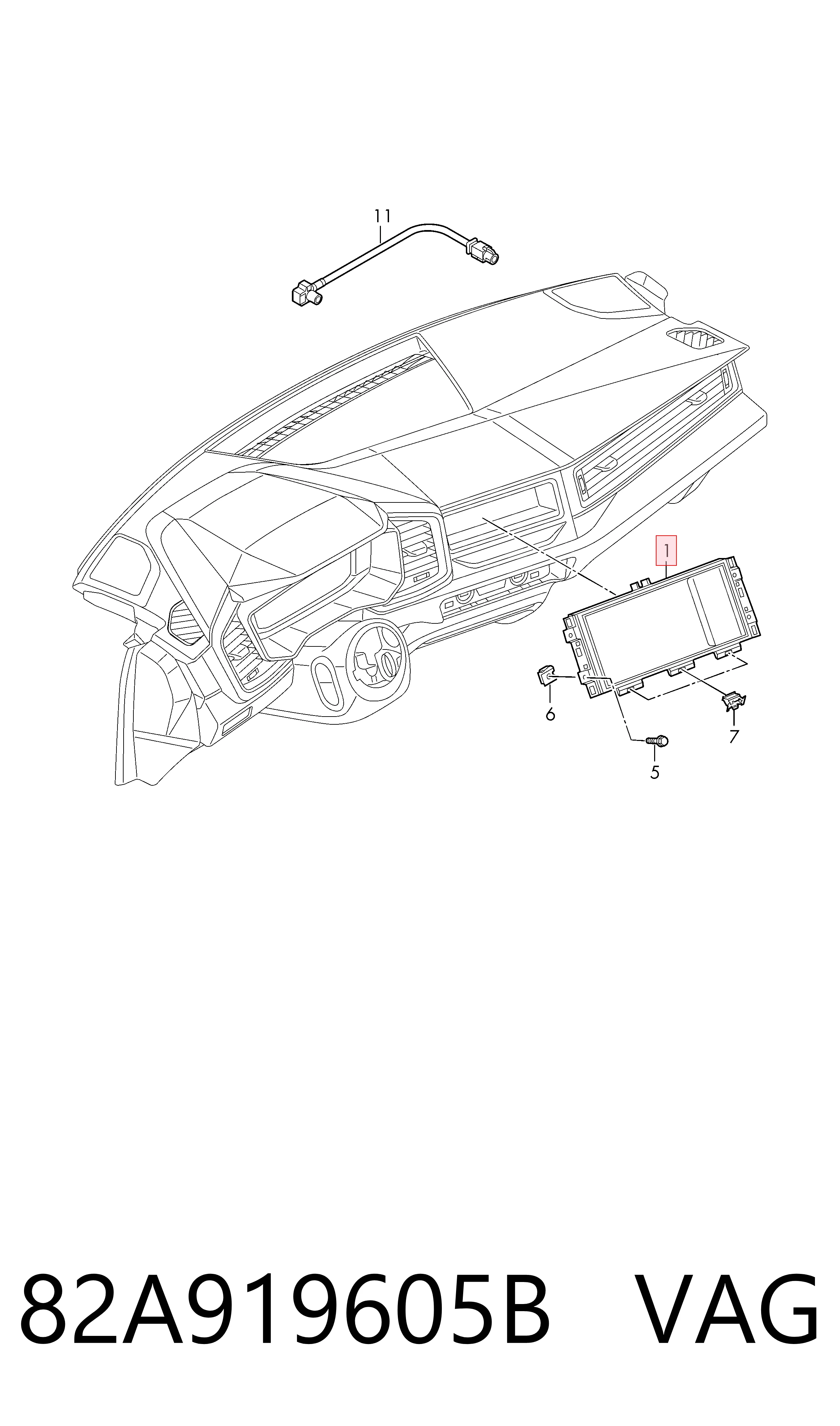 Mostrador multifuncional Audi A1 Sportback GBA