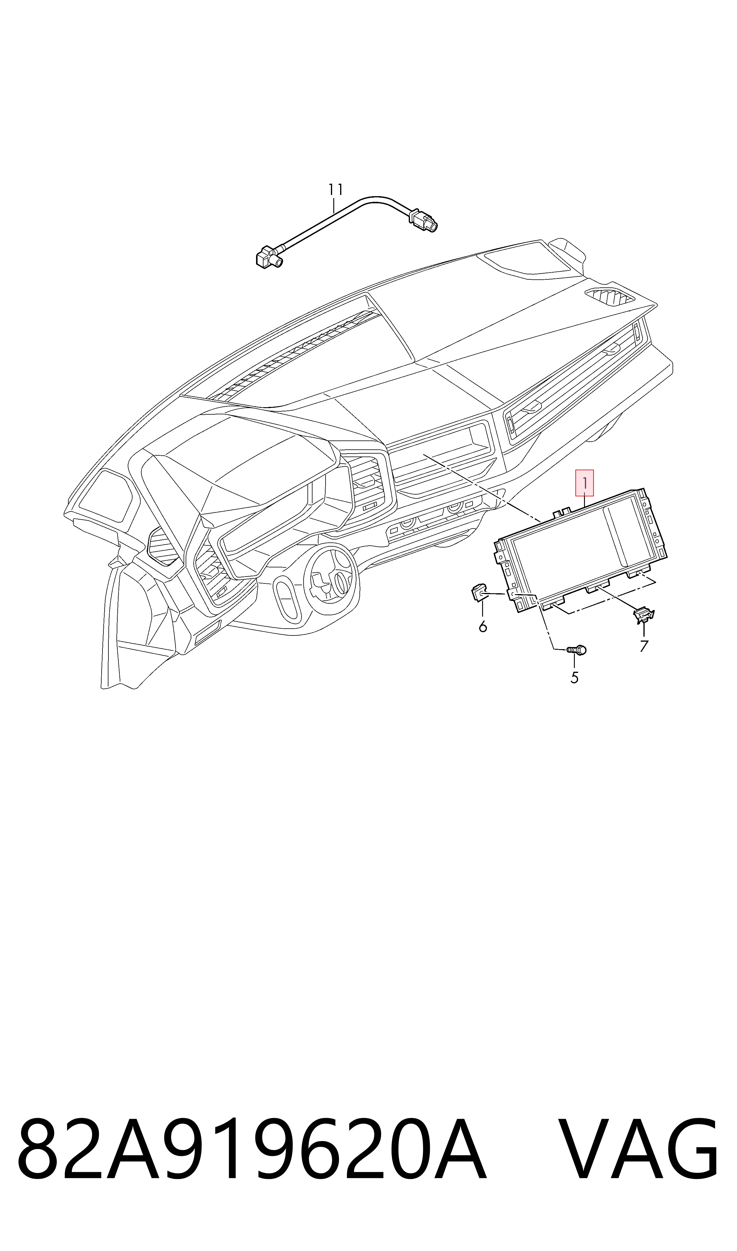 Compre Mostrador multifuncional Audi A1 