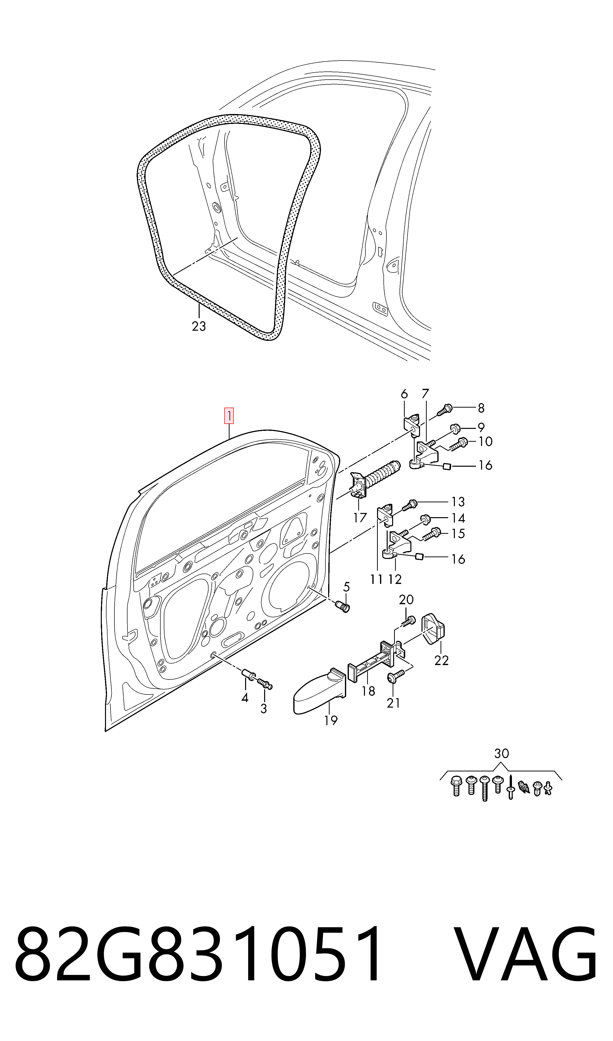Porta dianteira esquerda Audi A1 GBA ao melhor preço