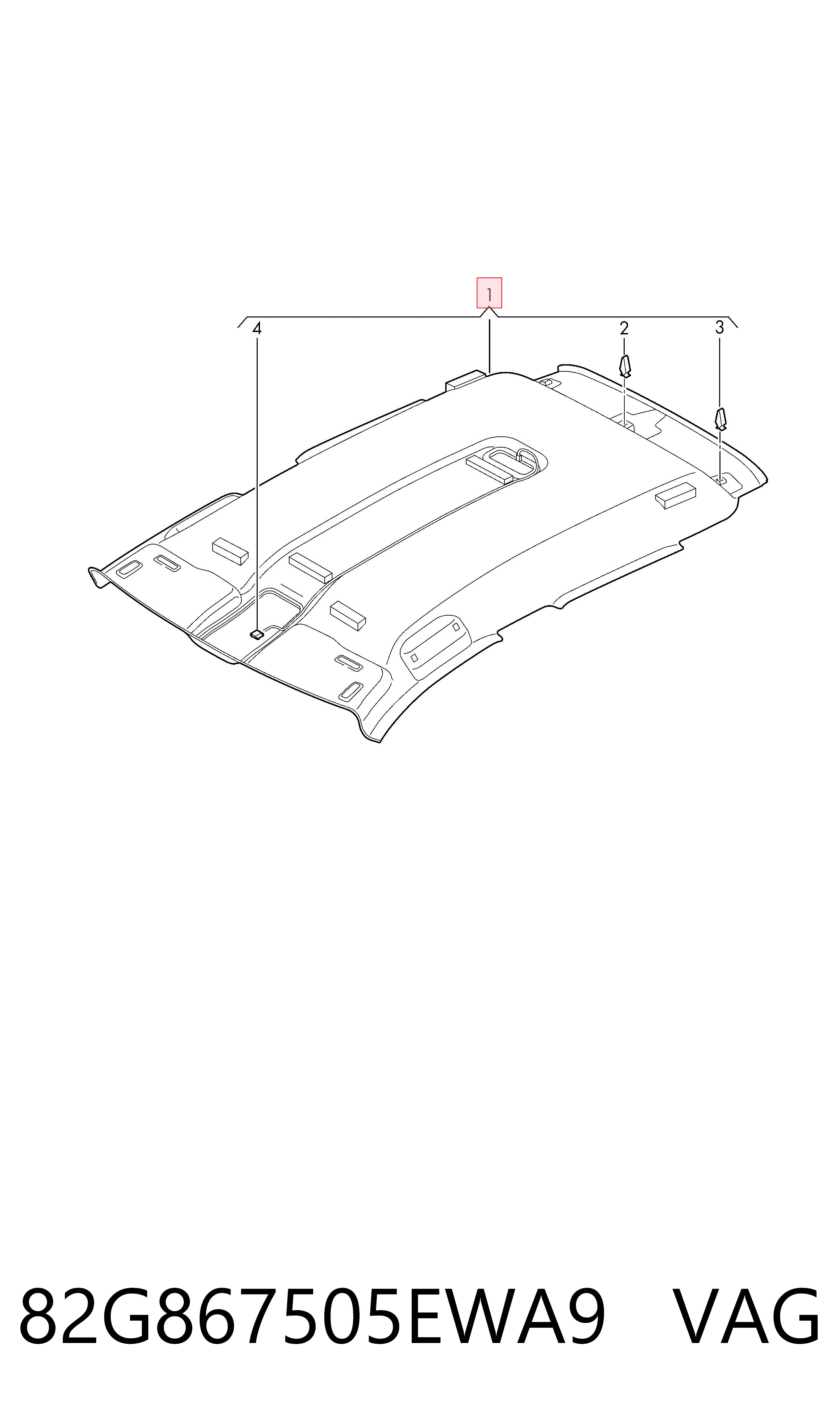 Revestimento do teto Audi A1  GBA ao melhor preço