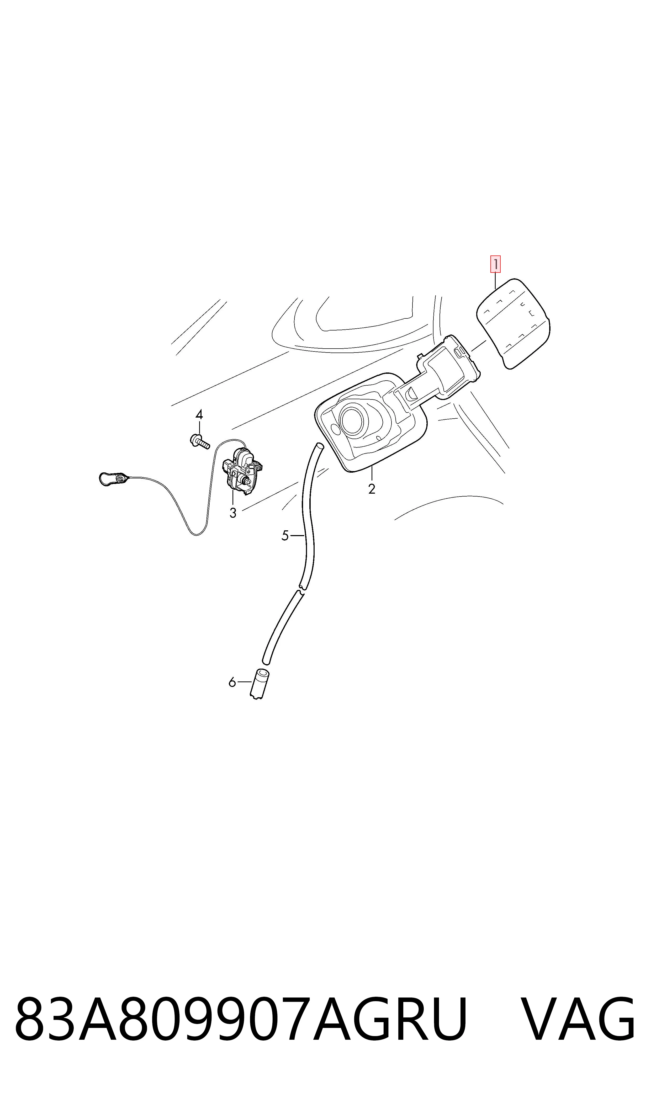 Alcapão do tanque de combustível para Audi Q3  F3B