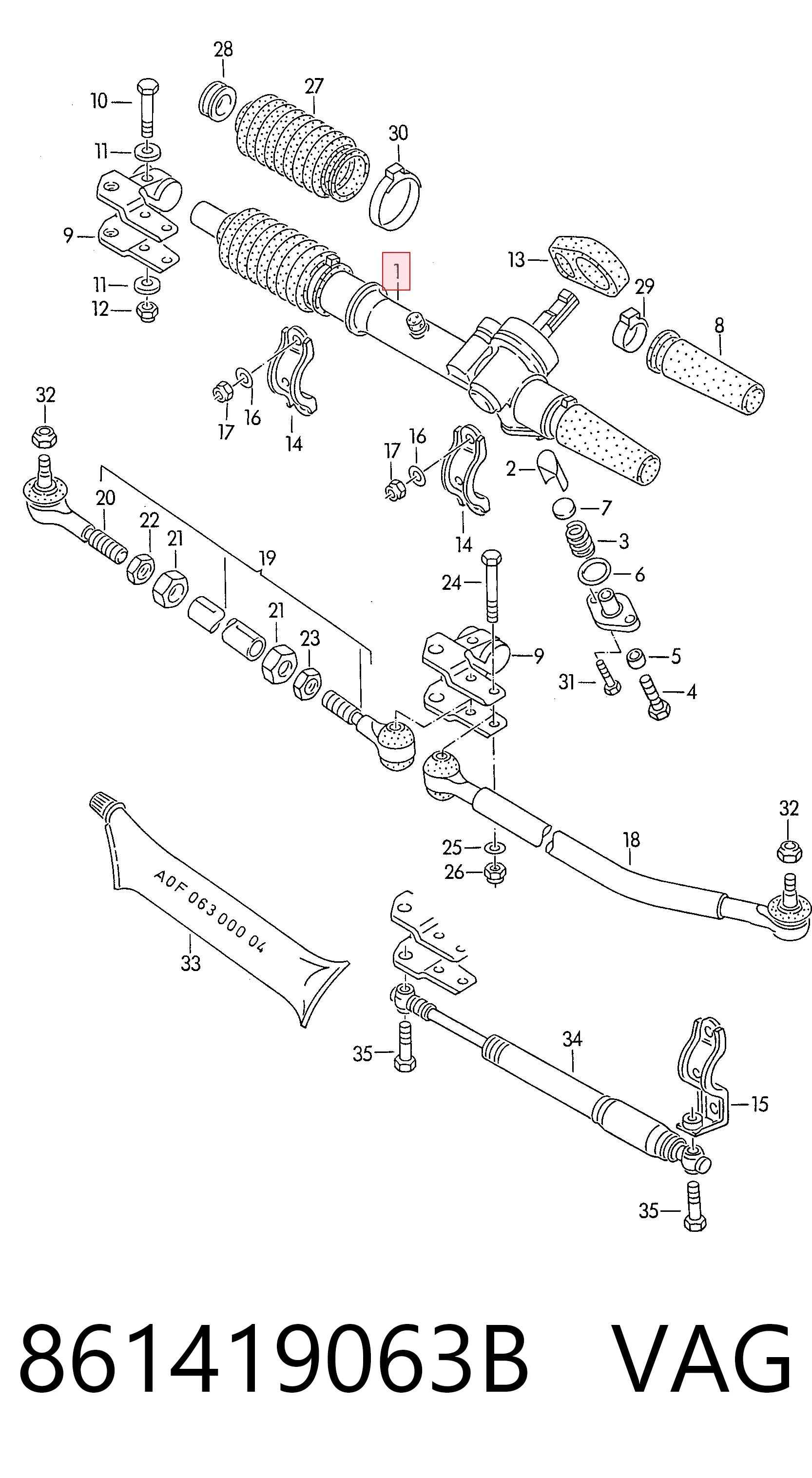 Cremalheira da direção WAT VW53M preço, a partir de 175,28 USD