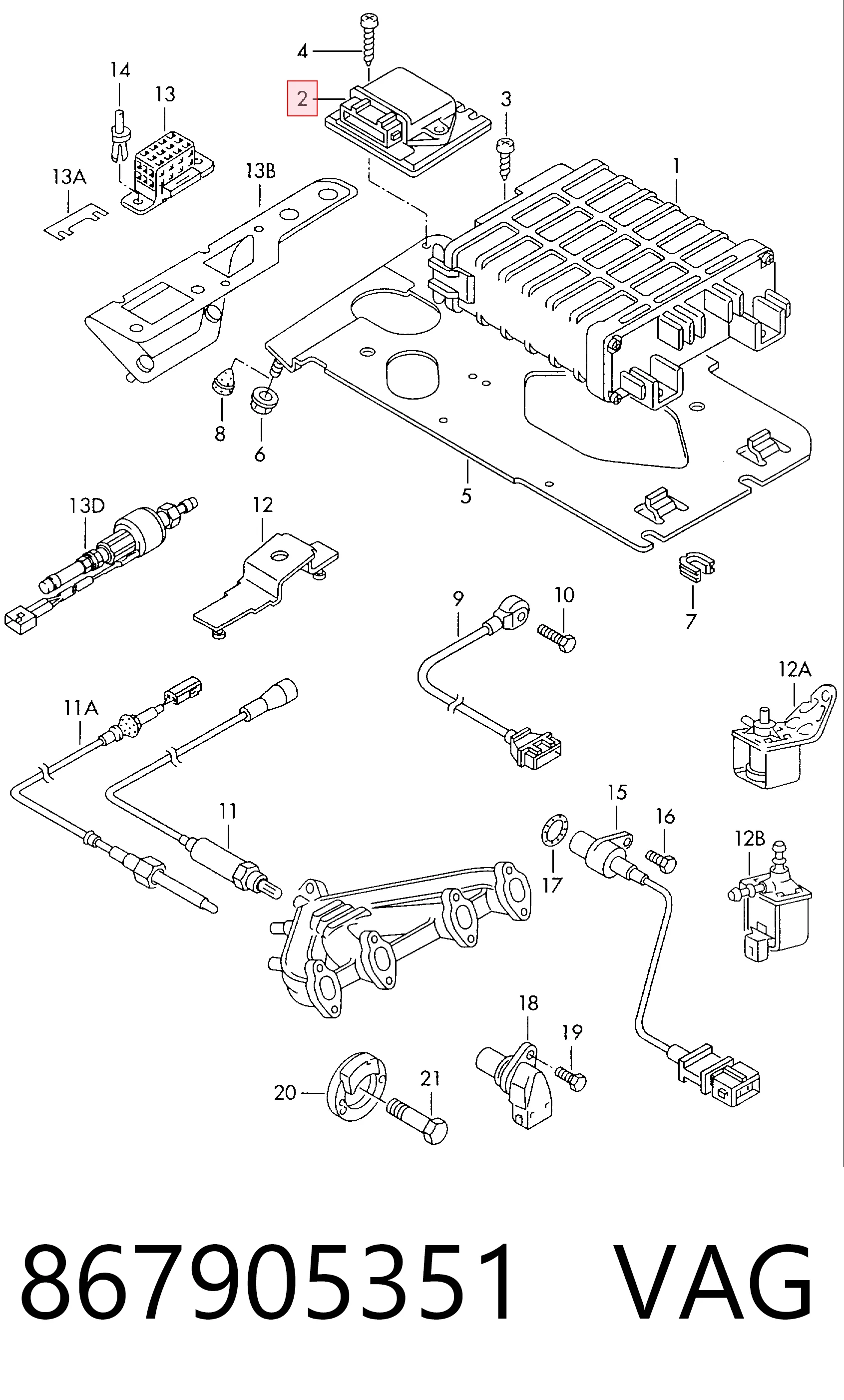 Módulo de ignição (comutador) para Volkswagen Transporter 70B, 70C, 7DB, 7DK, 70J, 70K, 7DC, 7DJ