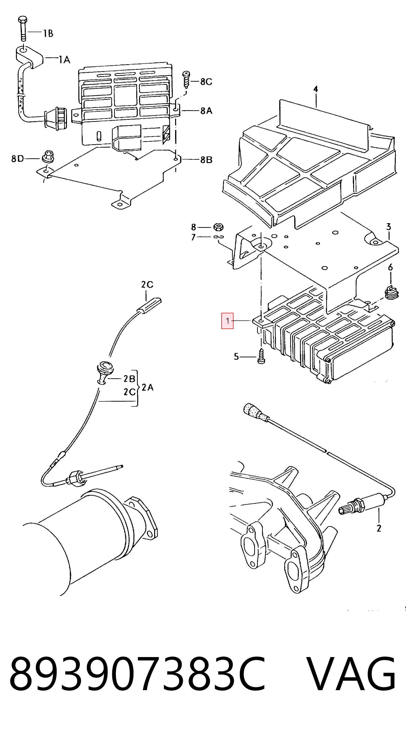 Módulo de direção (Centralina eletrônica) de motor Audi 80  81, 85 ao melhor preço