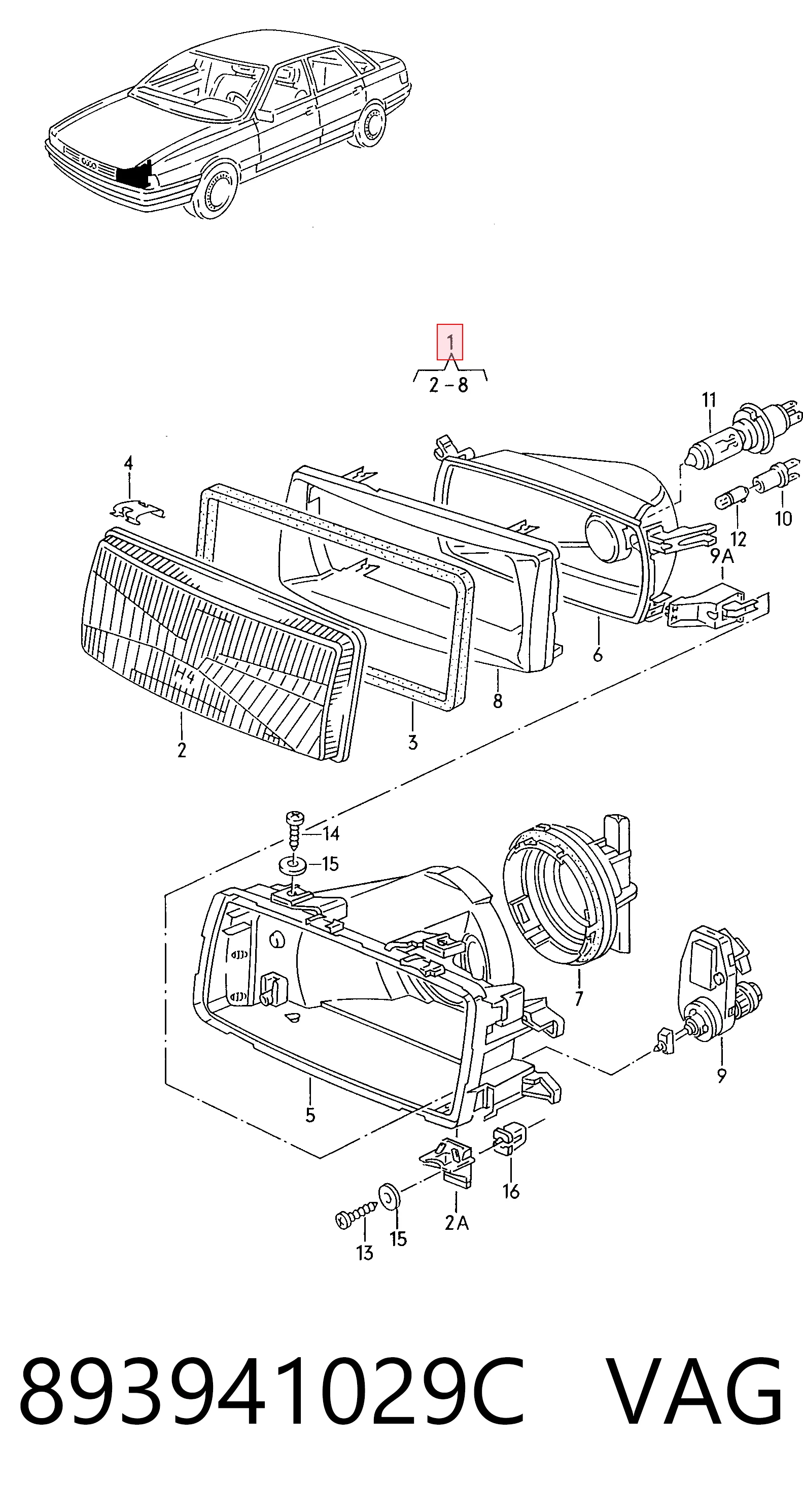Compre Luz esquerda Audi 80 