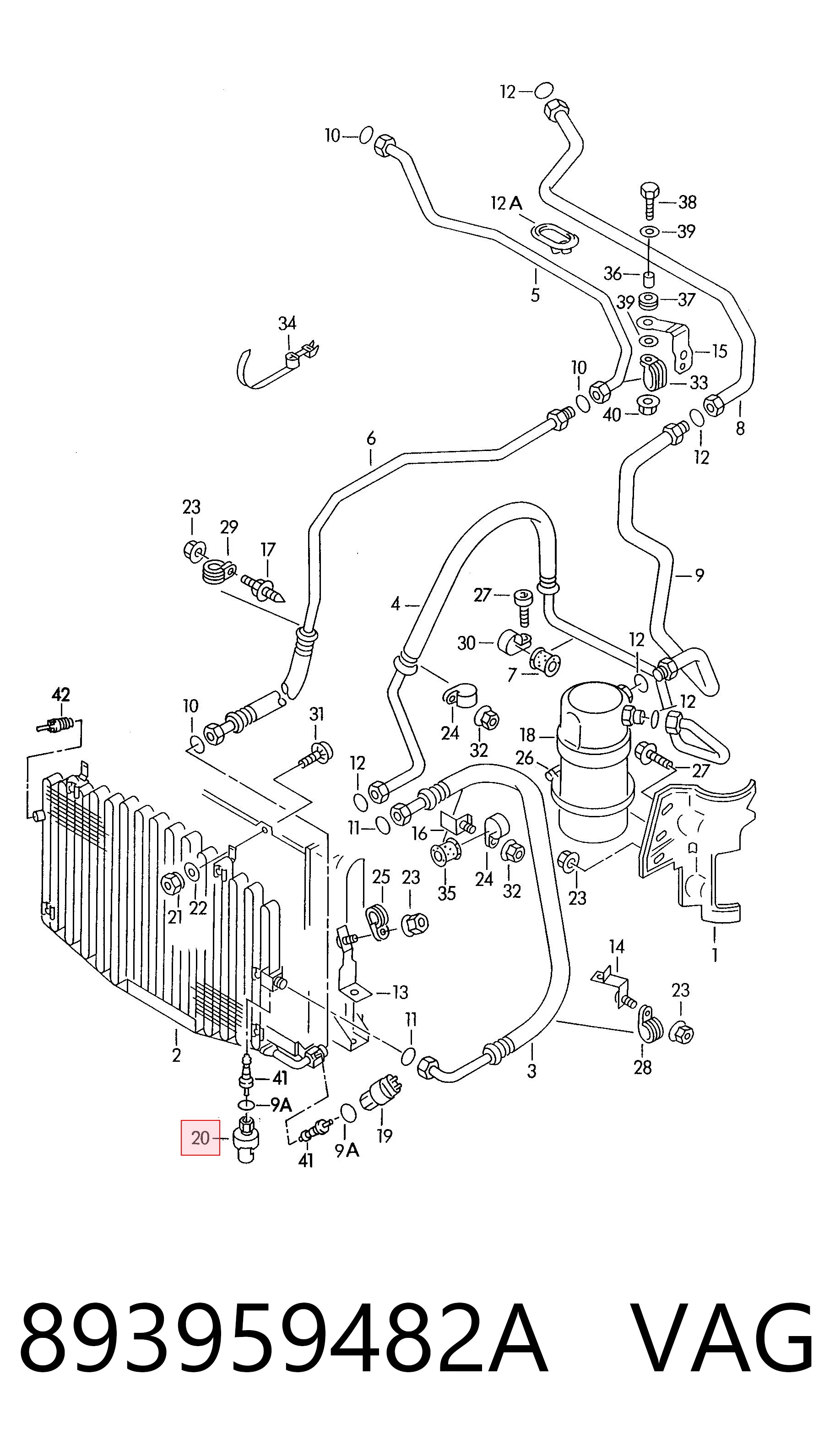 Compre Sensor de pressão absoluta de aparelho de ar condicionado Audi 80 