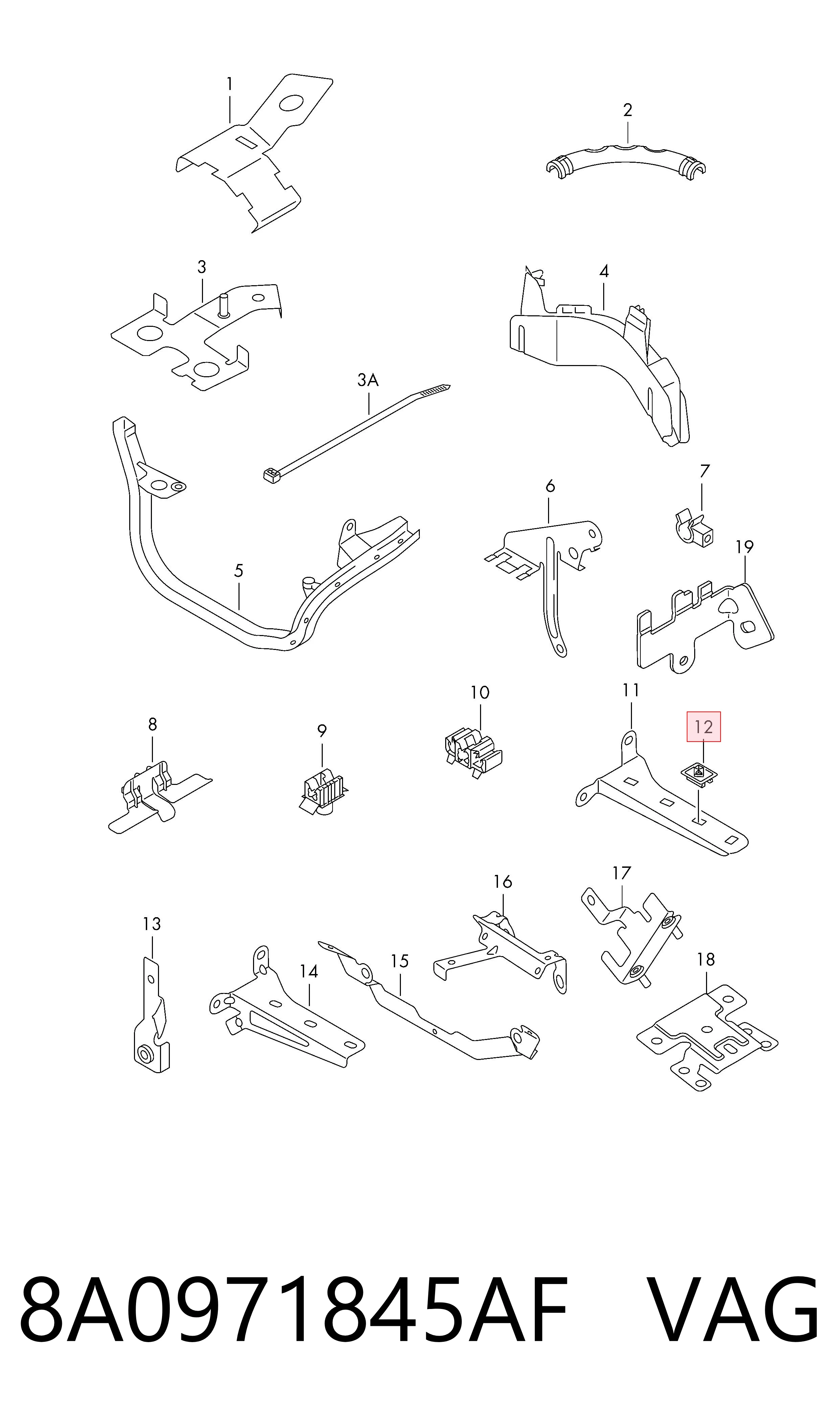 8A0971845AF VAG