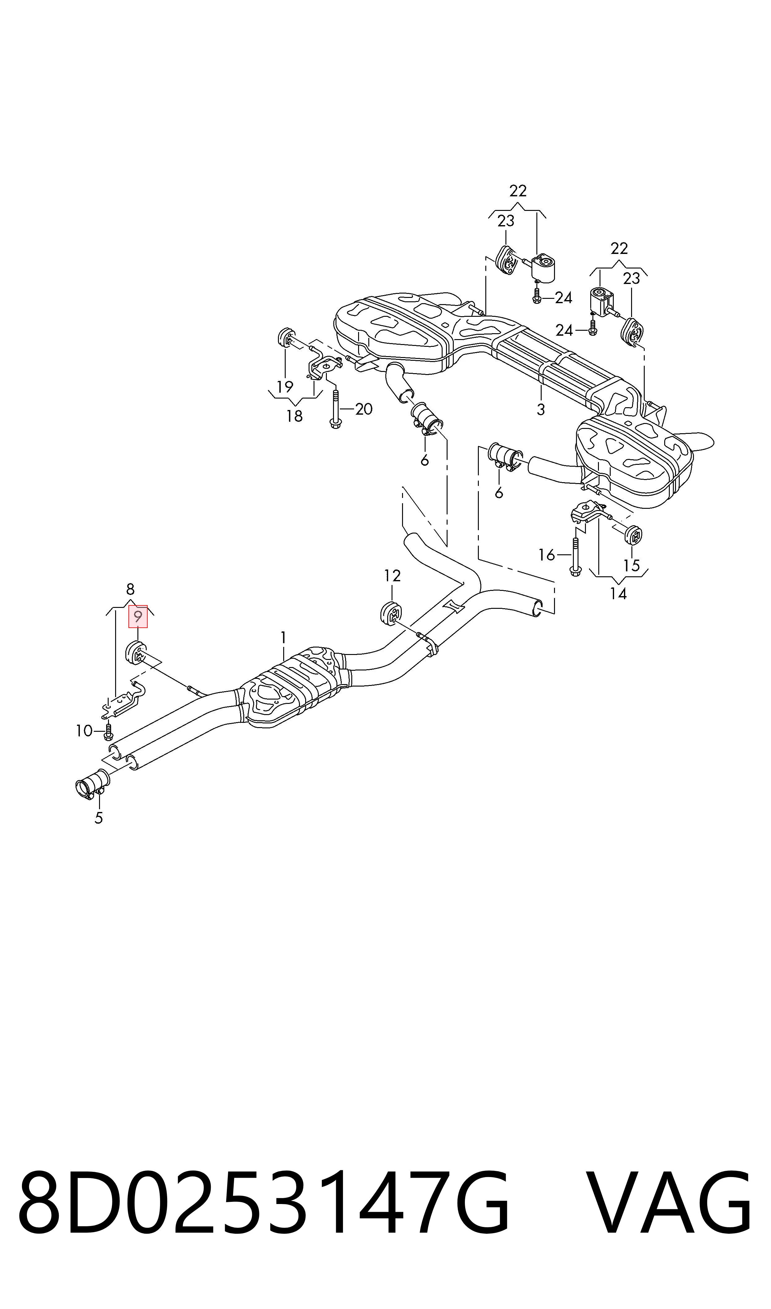 Coxim de fixação do silenciador VAG 8D0253147G preço, a partir de 1,56 USD