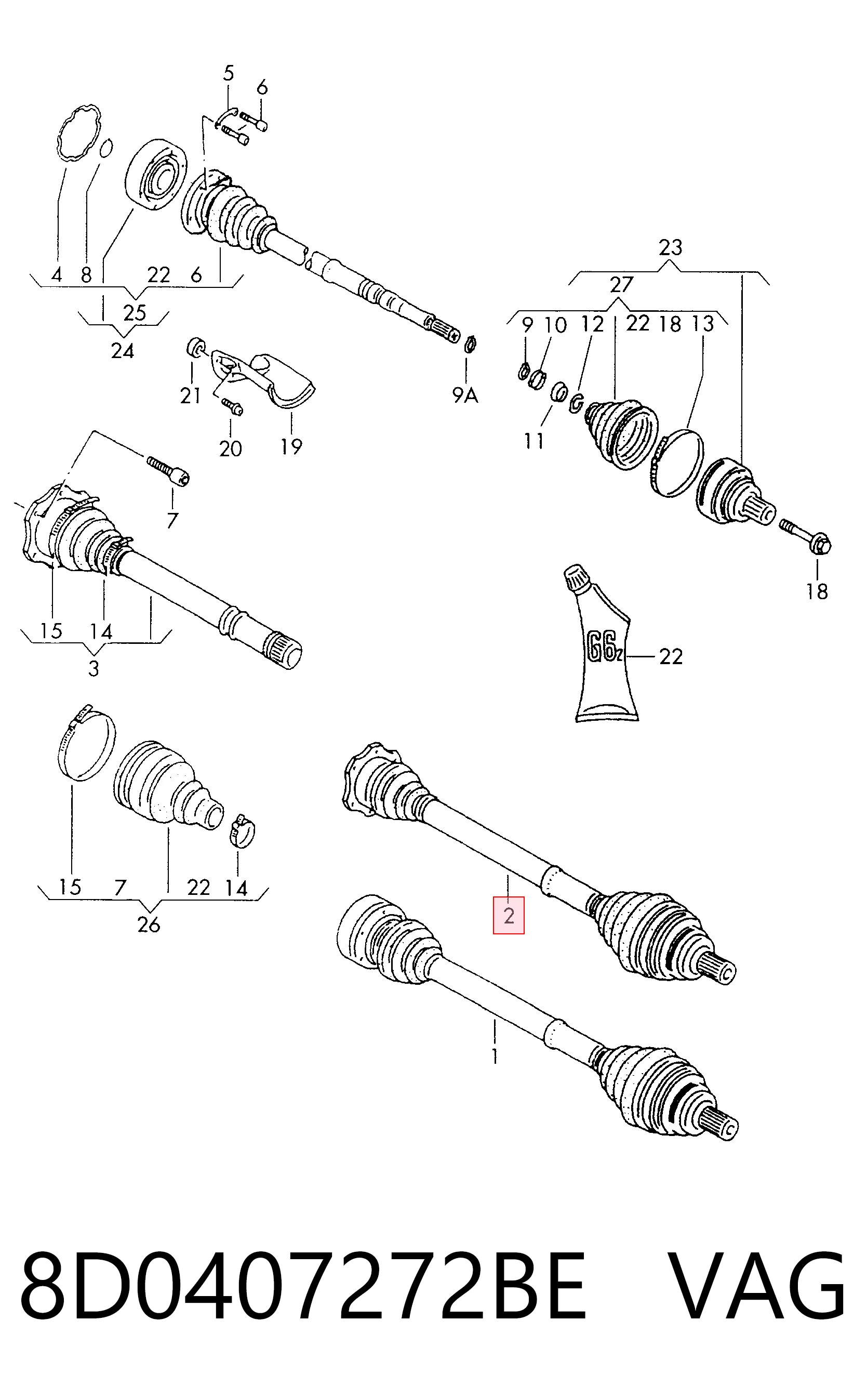 Semieixo (acionador) dianteiro direito Sercore 221375 preço, a partir de 120,91 USD