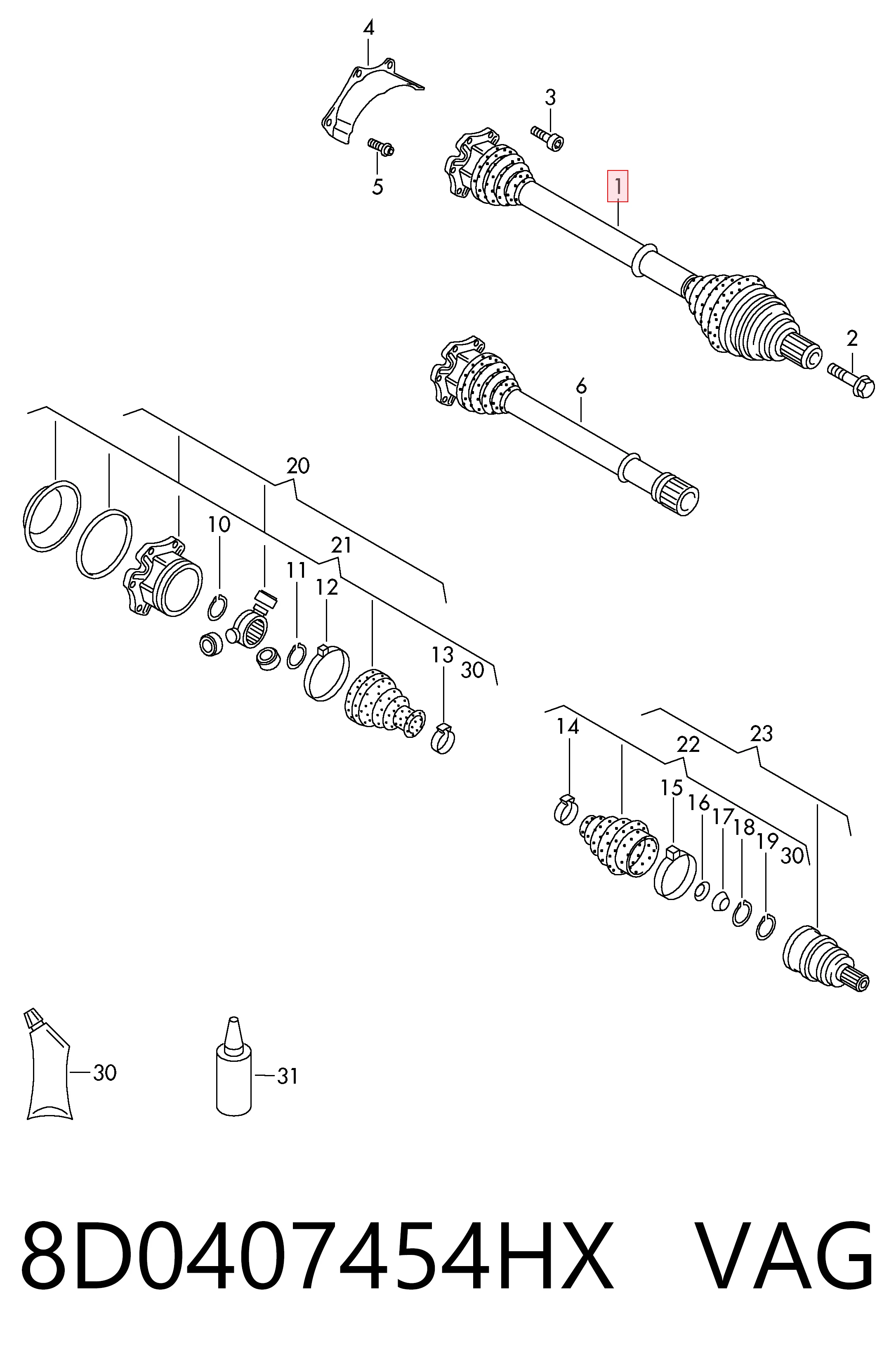 8D0407454HX VAG