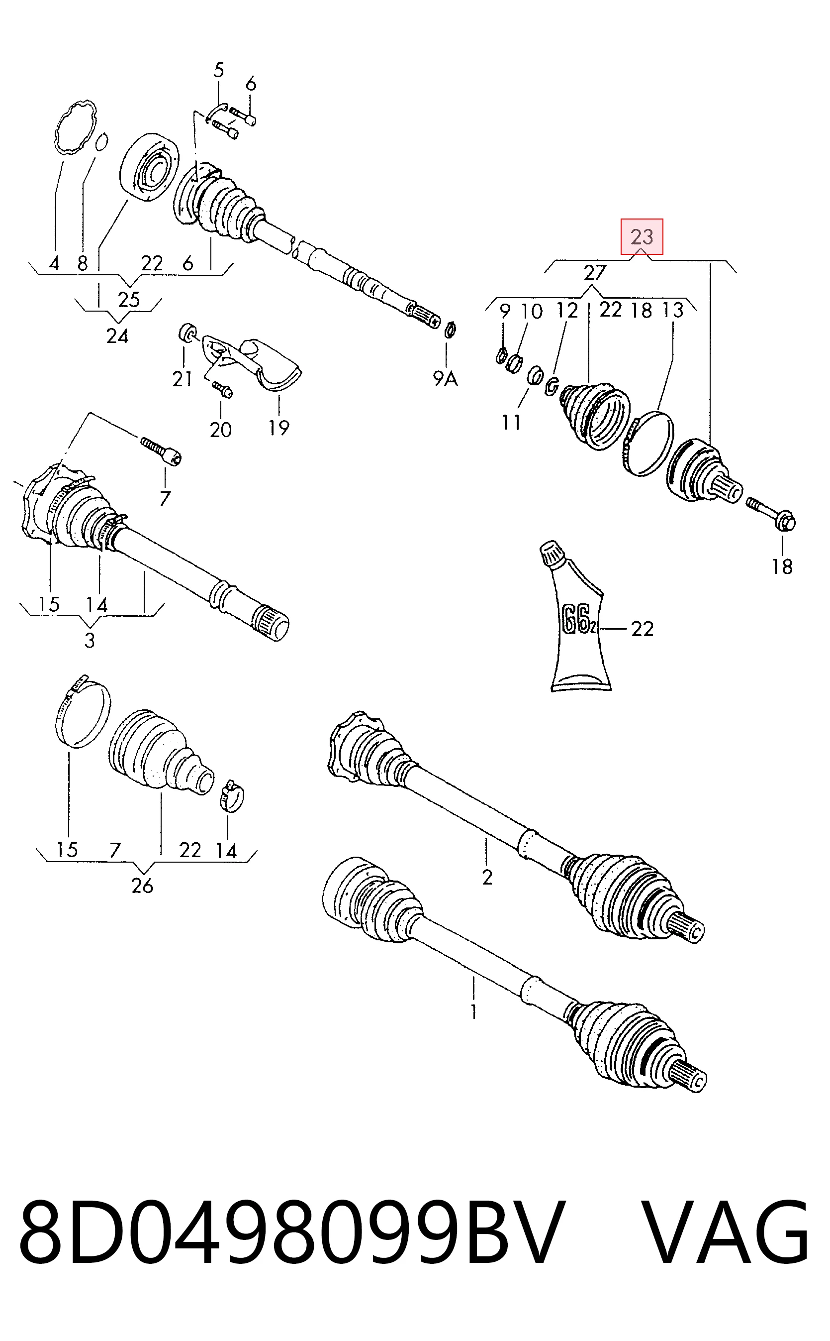 8D0498099BV VAG