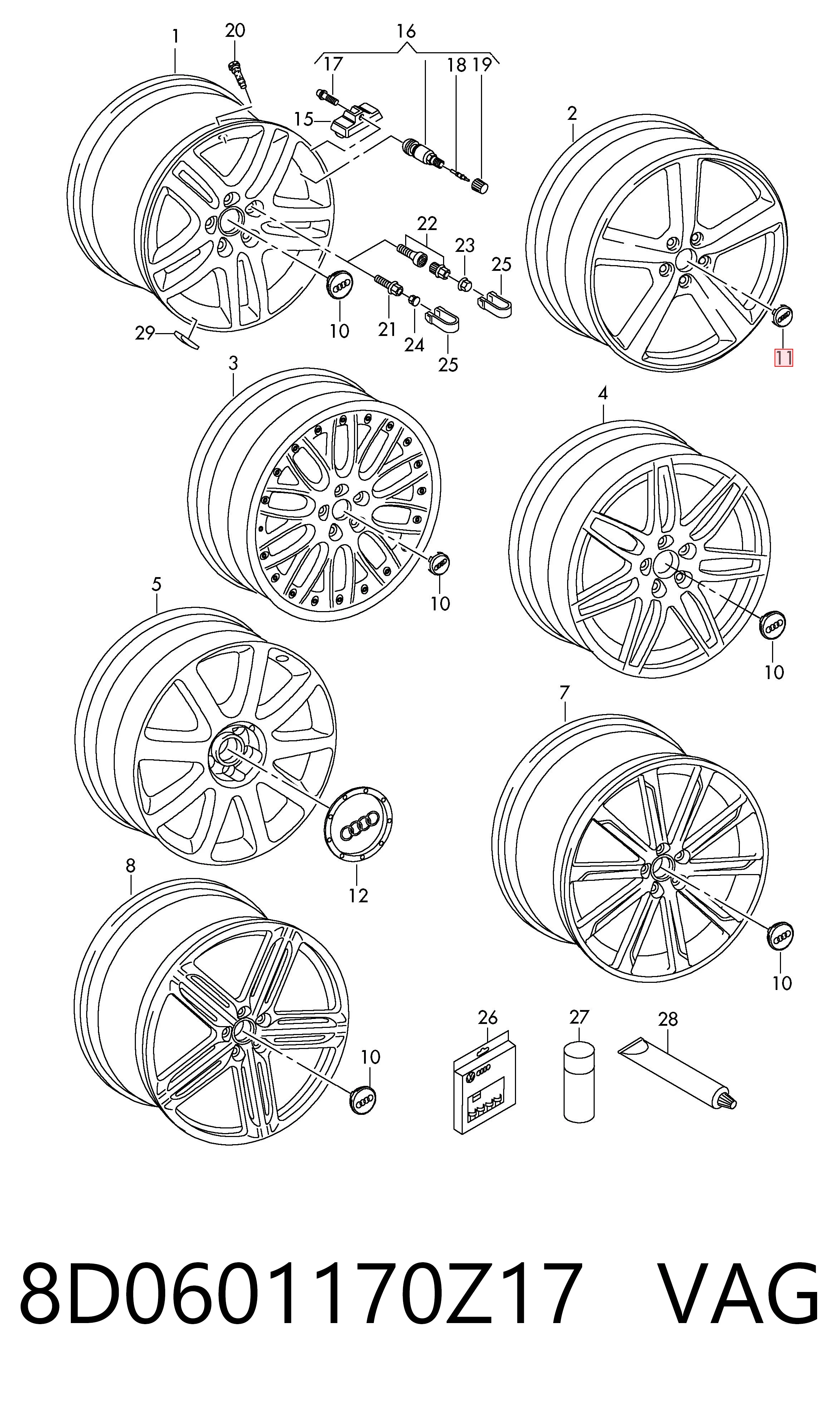 Coberta de disco de roda VAG 8D0601170Z17 preço, a partir de 15,88 USD