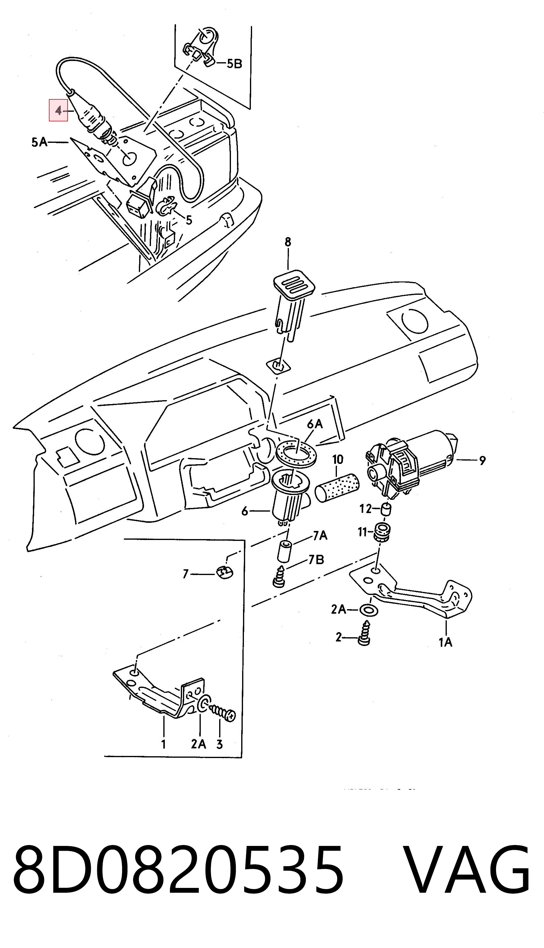 8D0820535 VAG Sensor de temperatura do meio ambiente