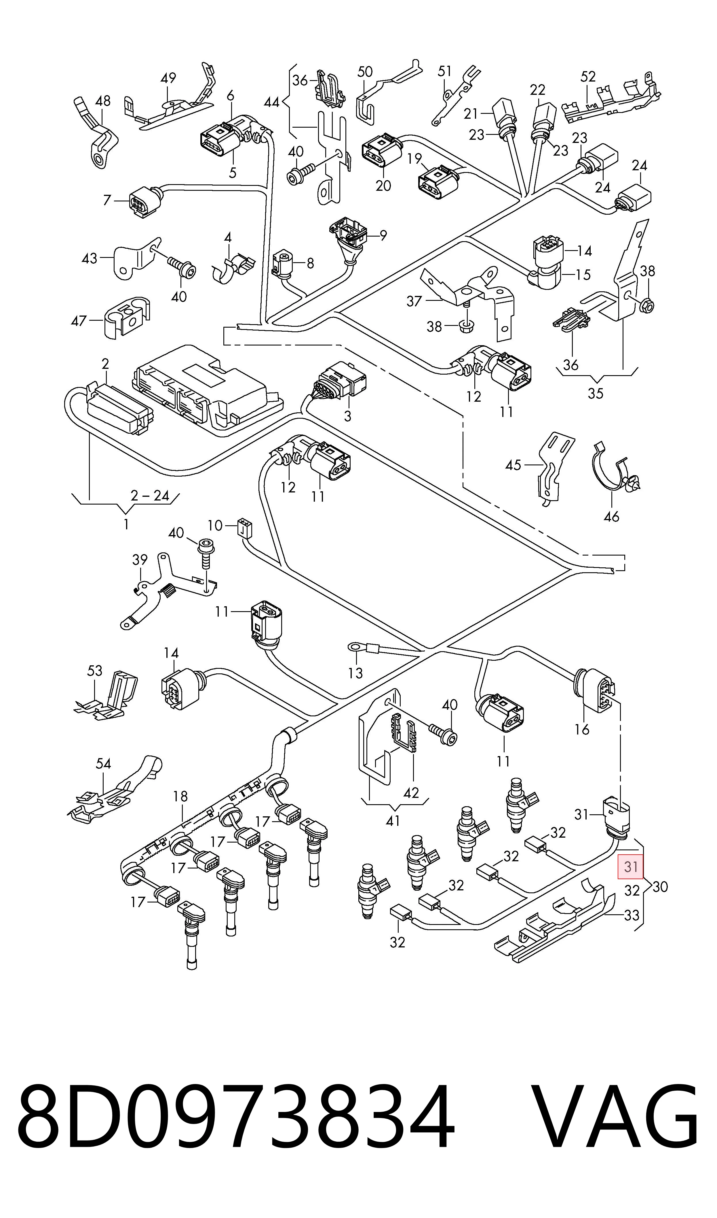  VAG 8D0973834 preço, a partir de 20,74 USD