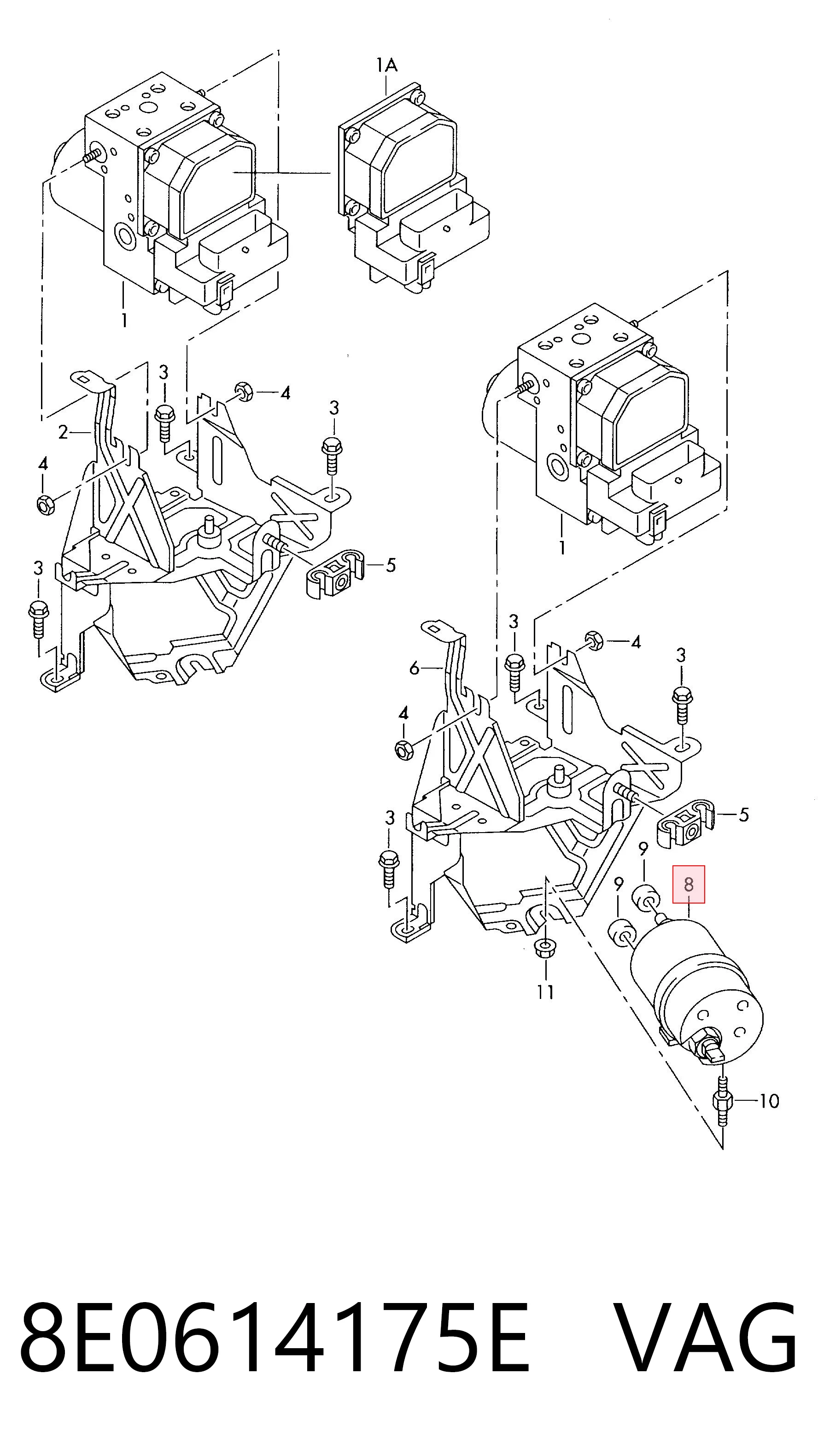 0265410049 Bosch Bomba de ABS de cilindro mestre do freio