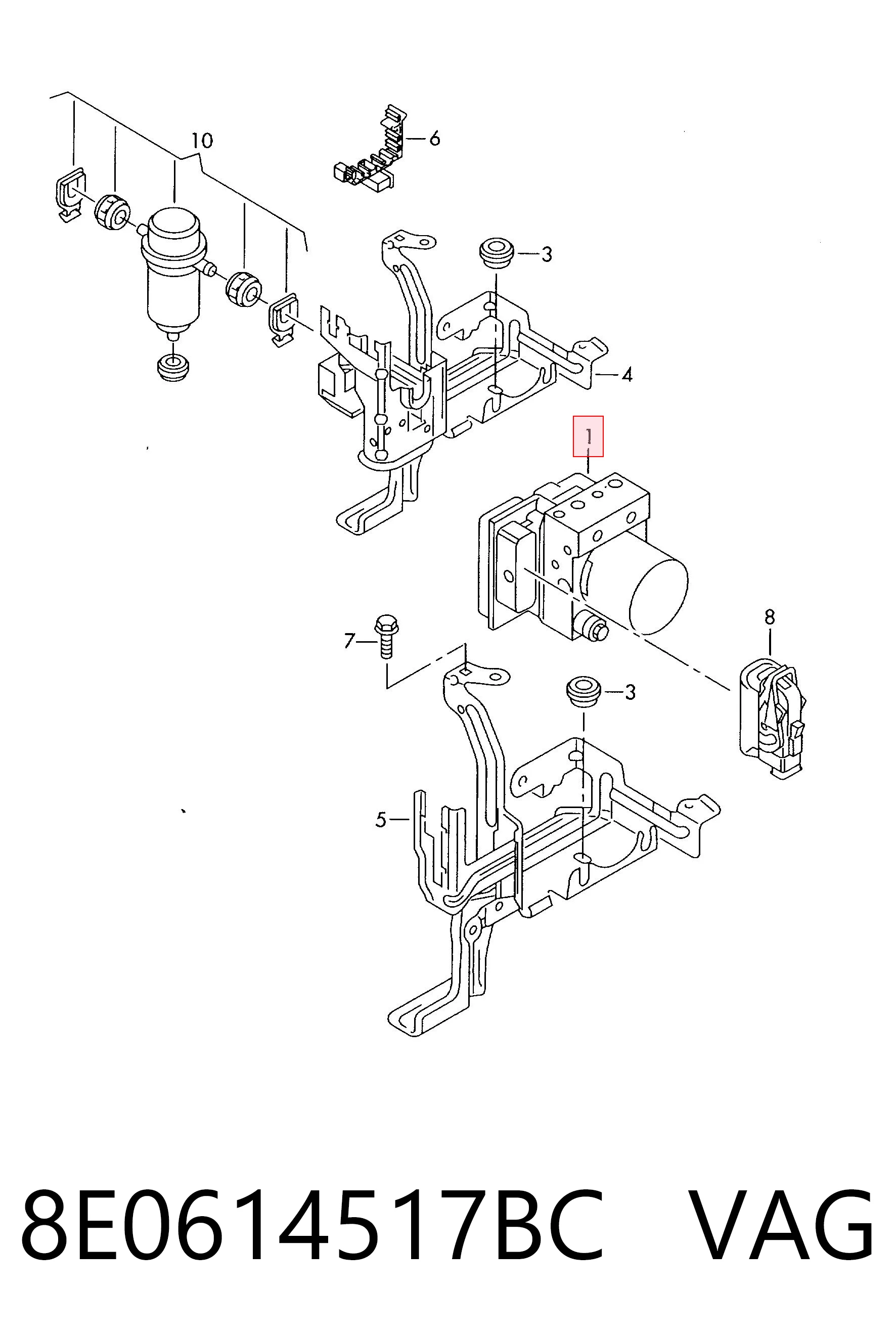 0265234329 Bosch Unidade hidráulico de controlo ABS