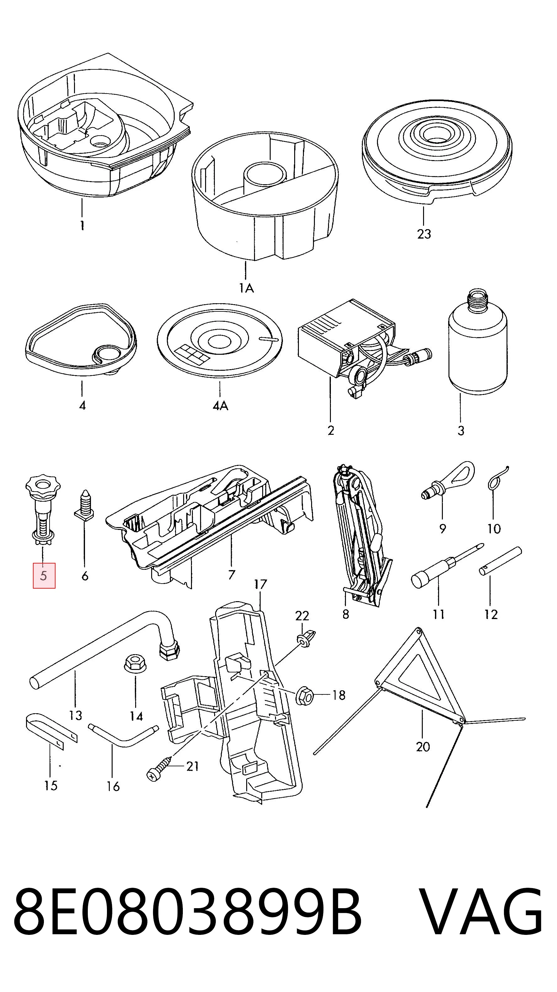 8E0803899B VAG Parafuso