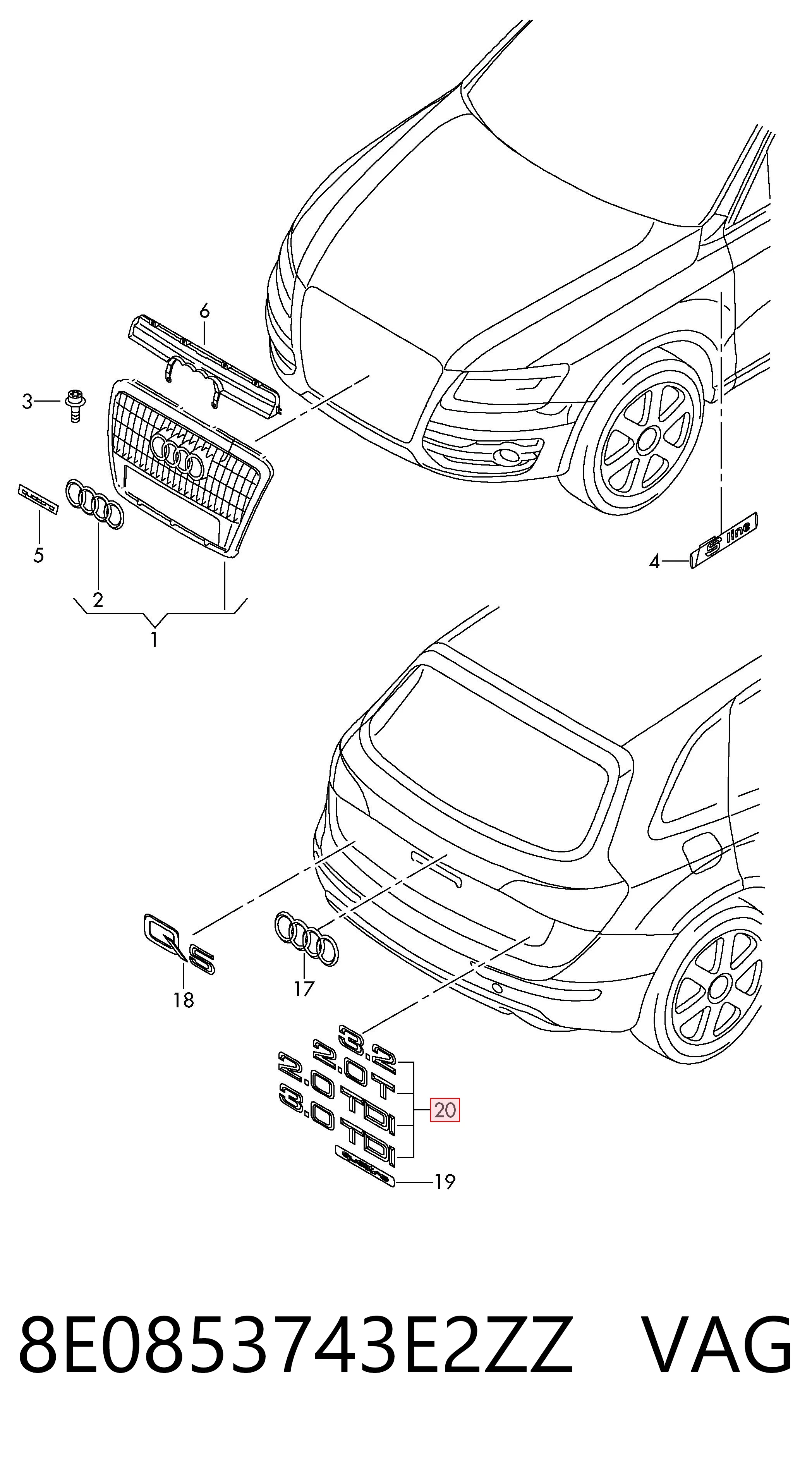  VAG 8E0853743E2ZZ preço, a partir de 29,06 USD