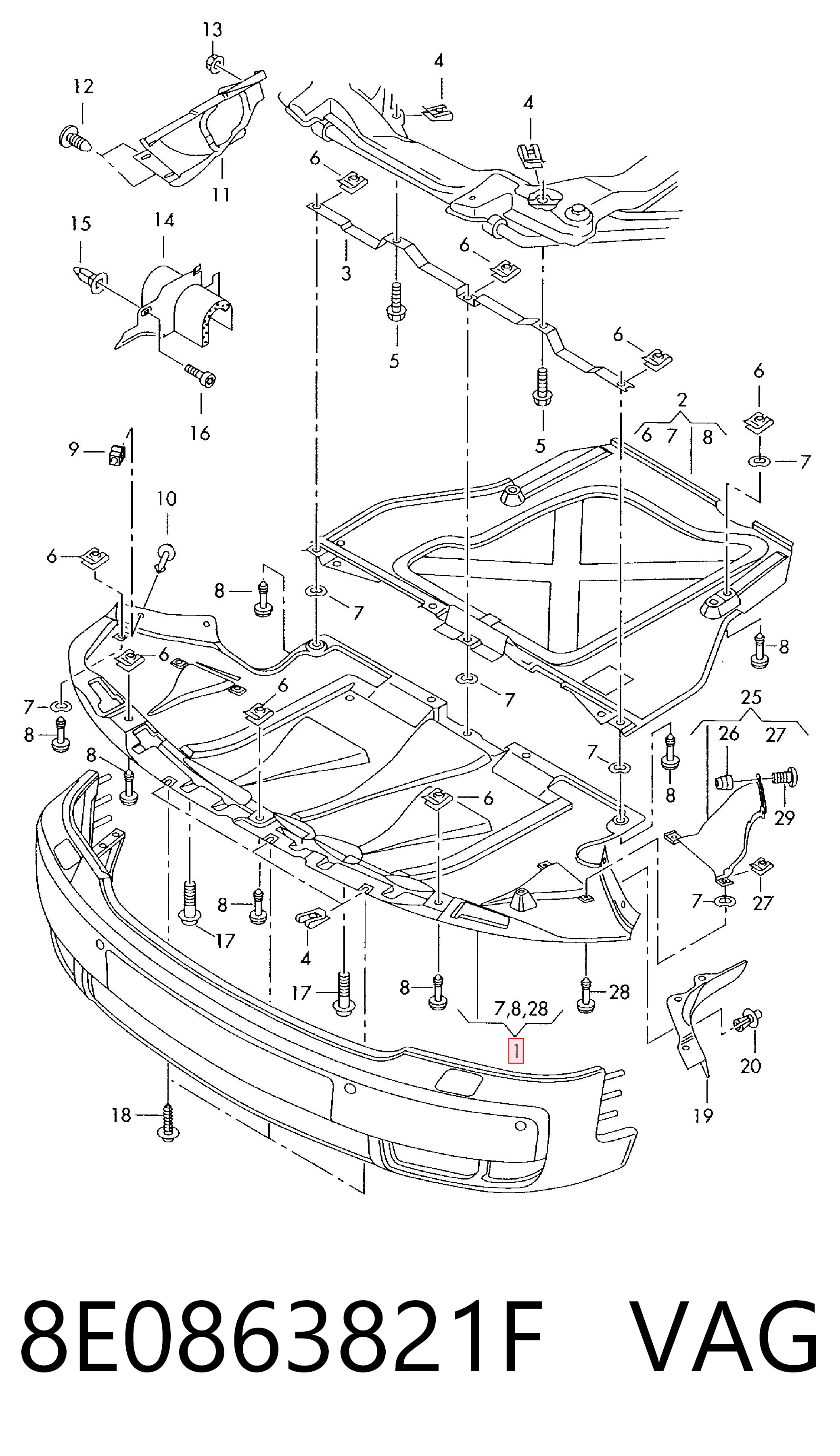 Compre Proteção de motor, de panela (da seção de motor) Audi A4 