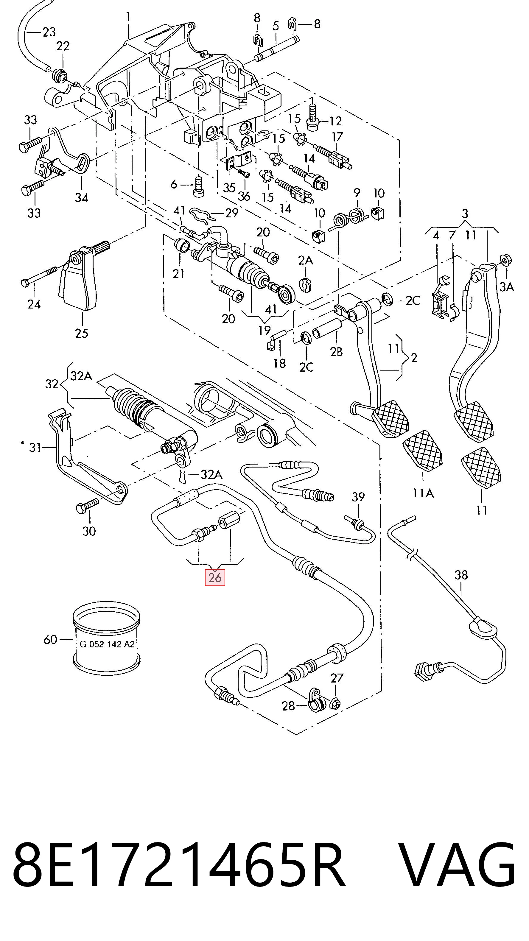 Mangueira de embraiagem Audi A6 C5 4B2, 4B4