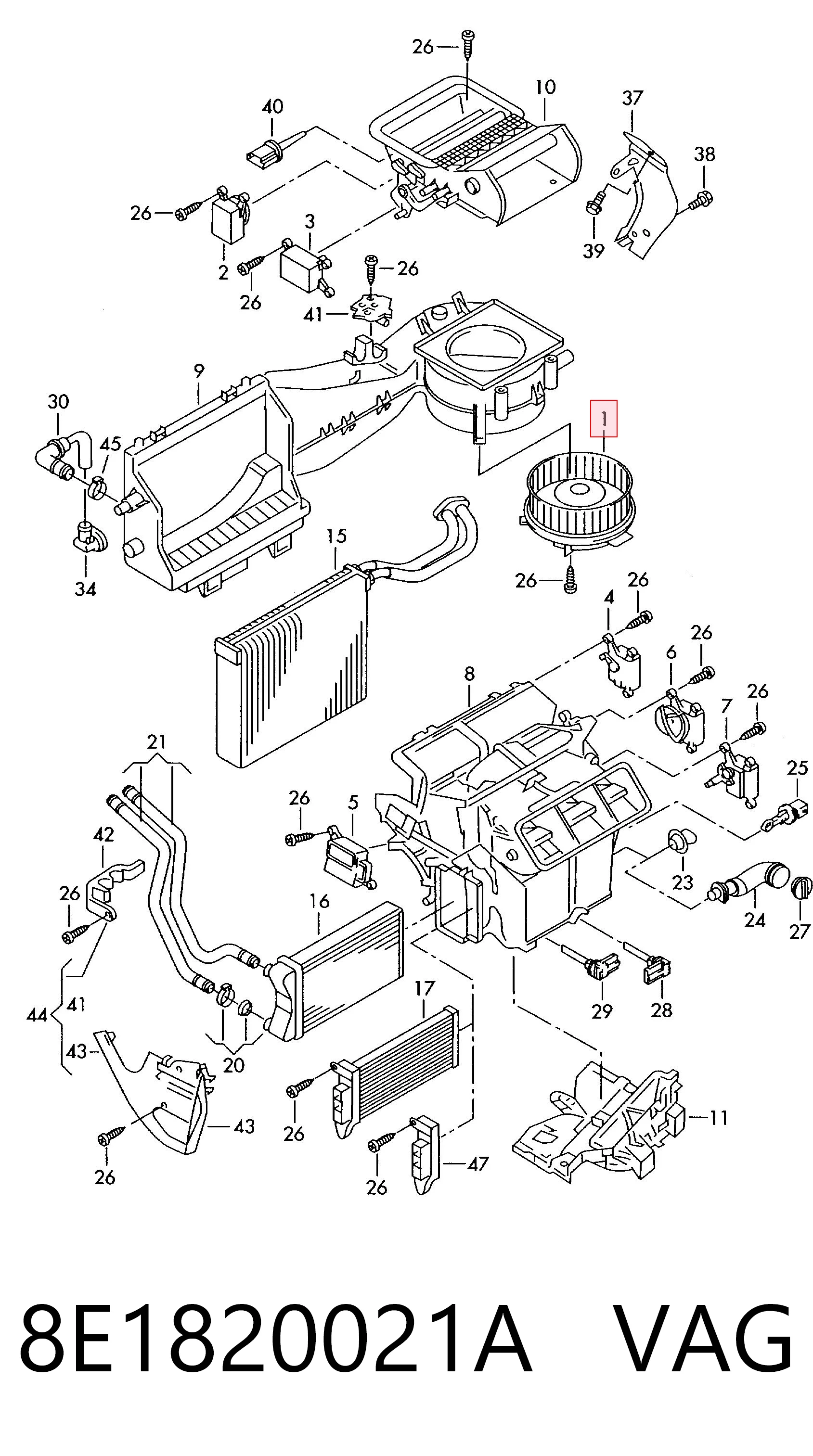 Compre Motor de ventilador de forno (de aquecedor de salão) Audi A4 