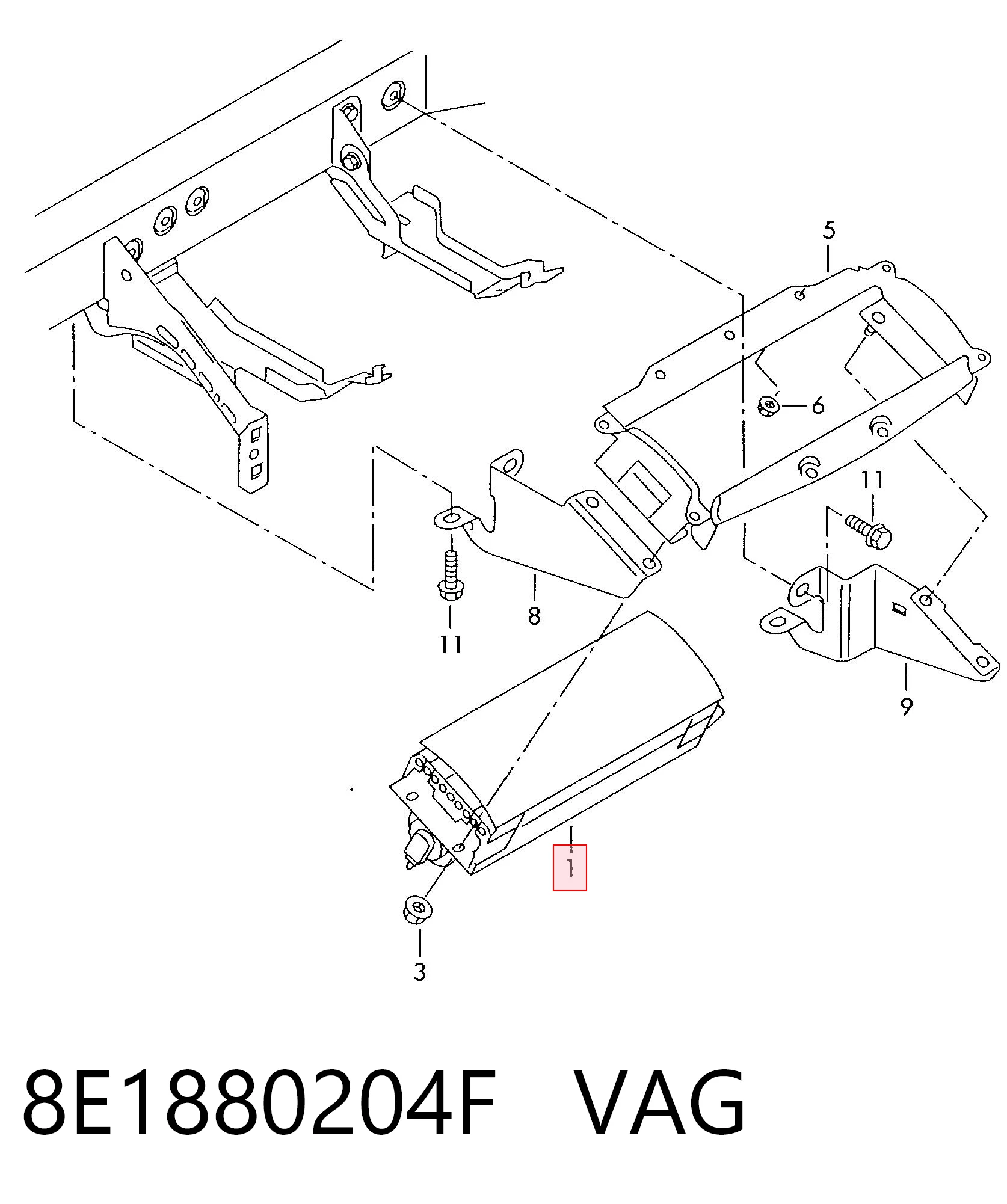 Cinto de segurança (AIRBAG) de passageiro VAG 8E1880204F preço, a partir de 100,45 USD
