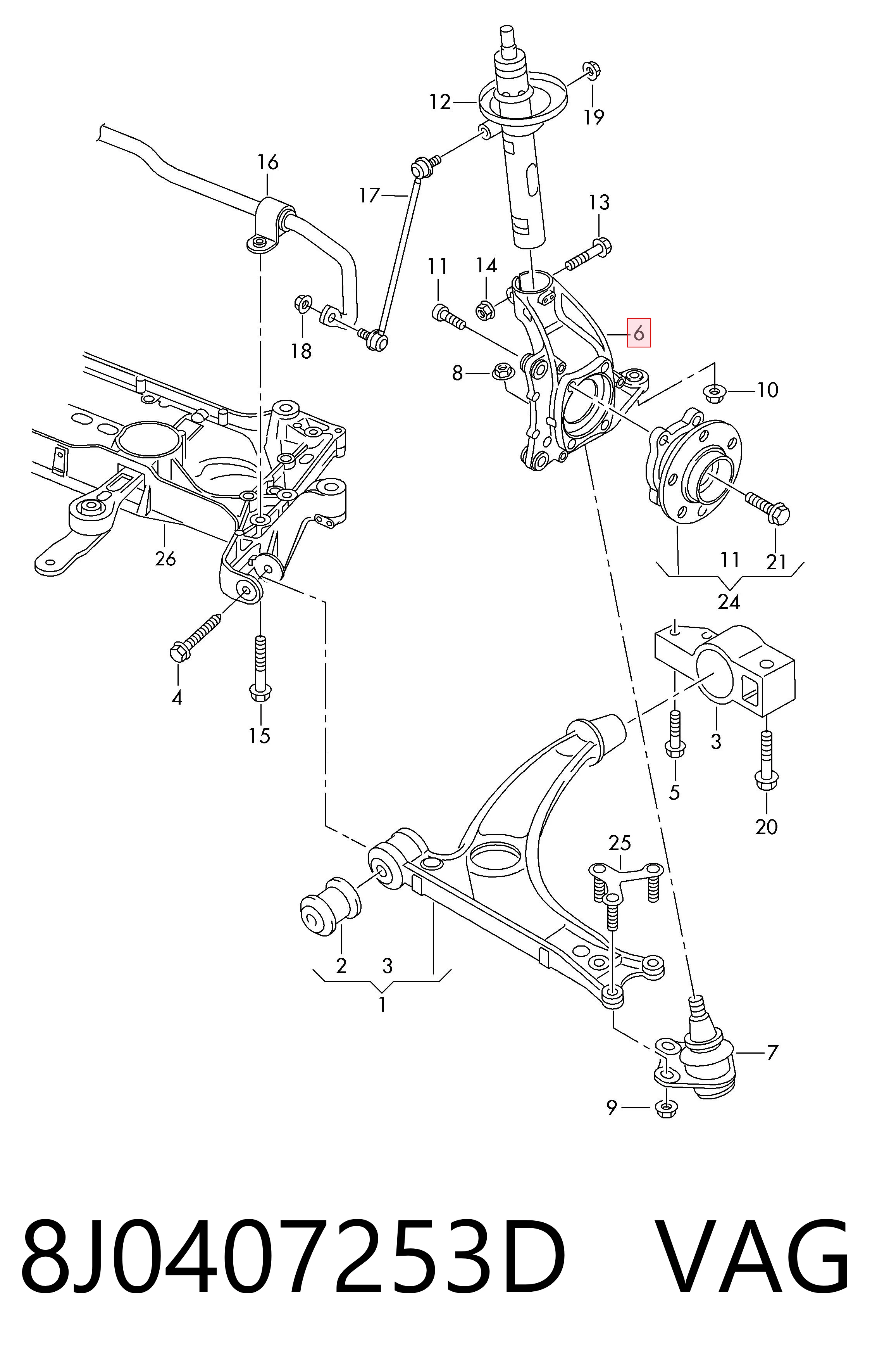 8J0407253D VAG