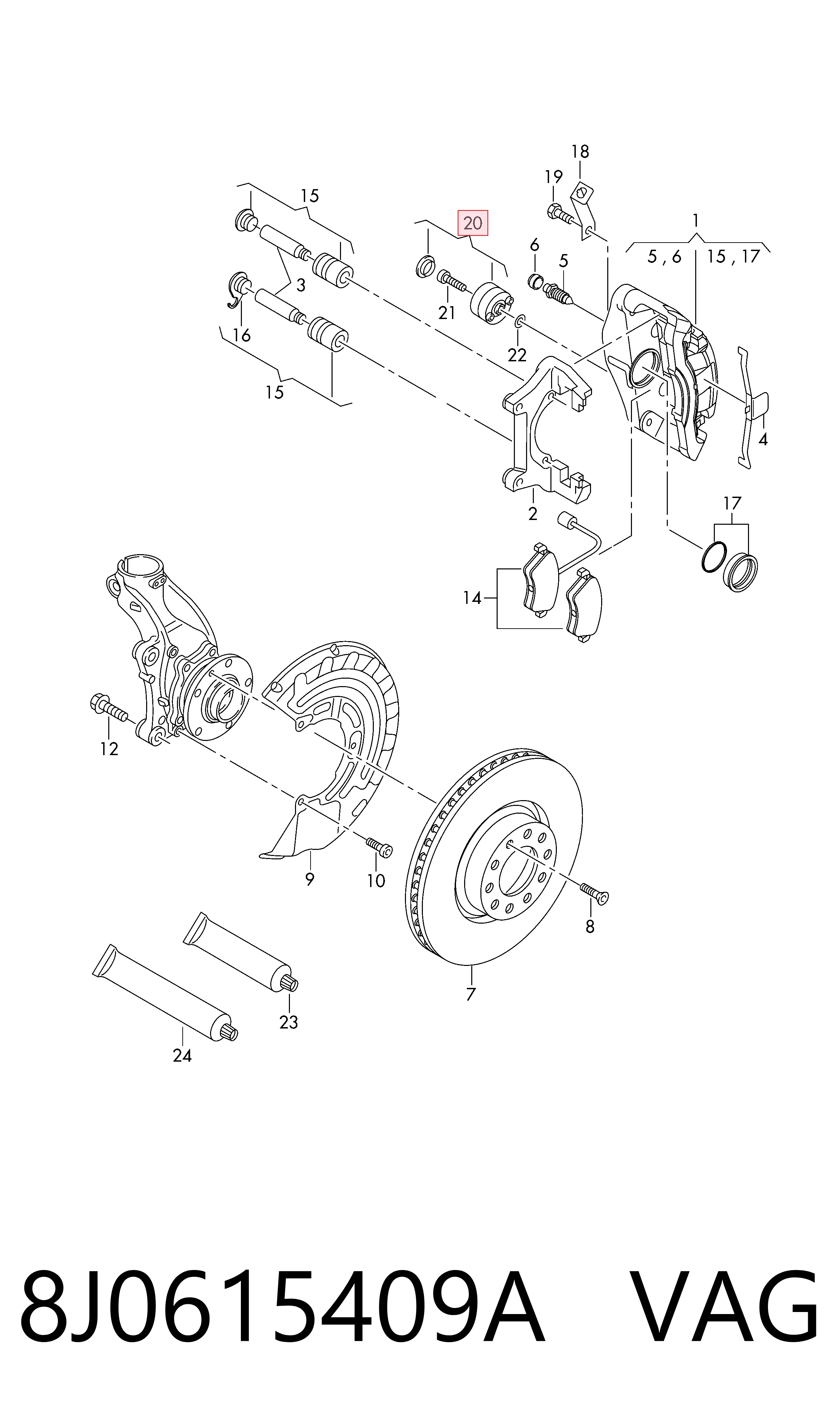 8J0615409A VAG 
