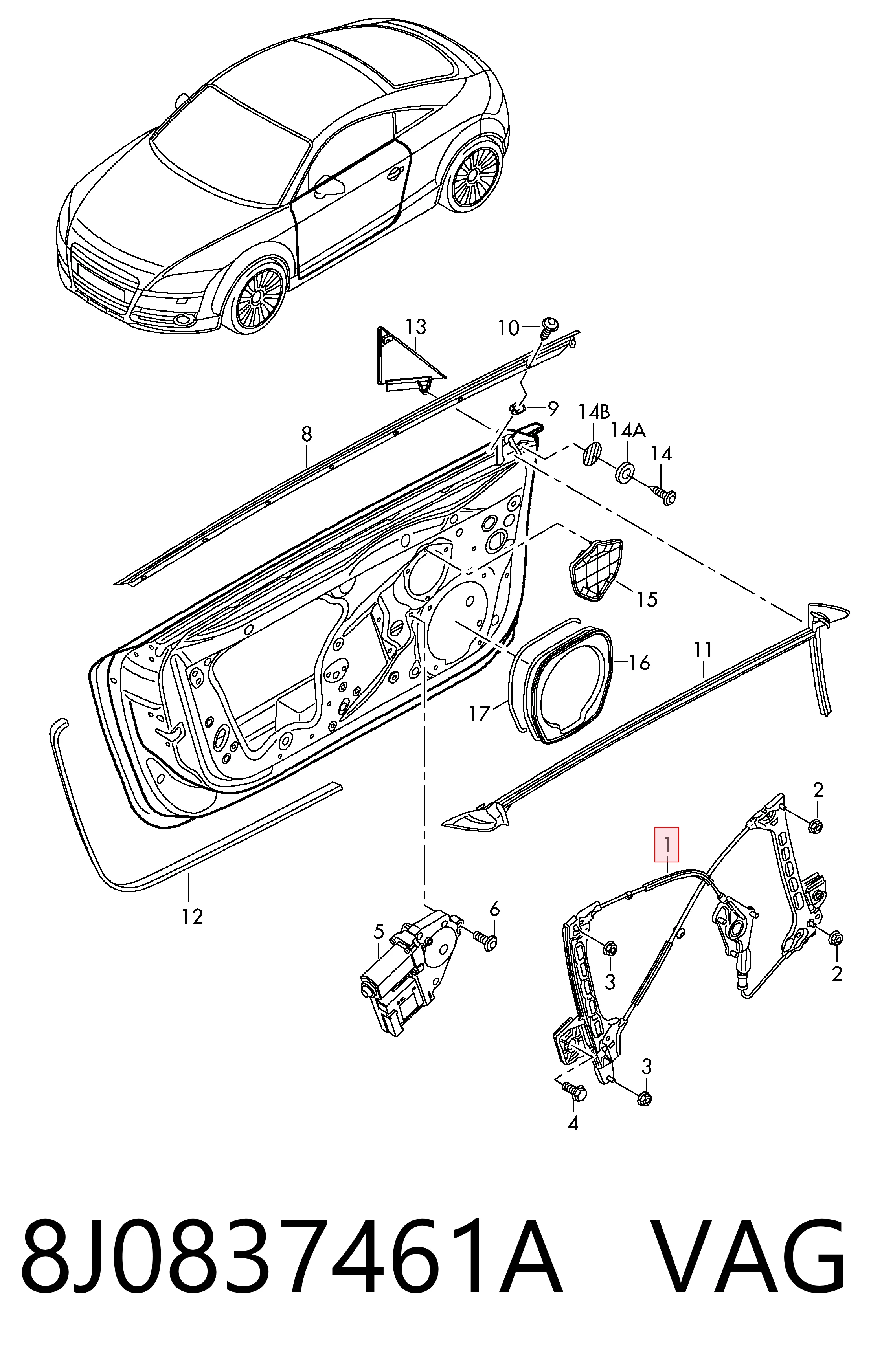  para Audi TT  (8J3)