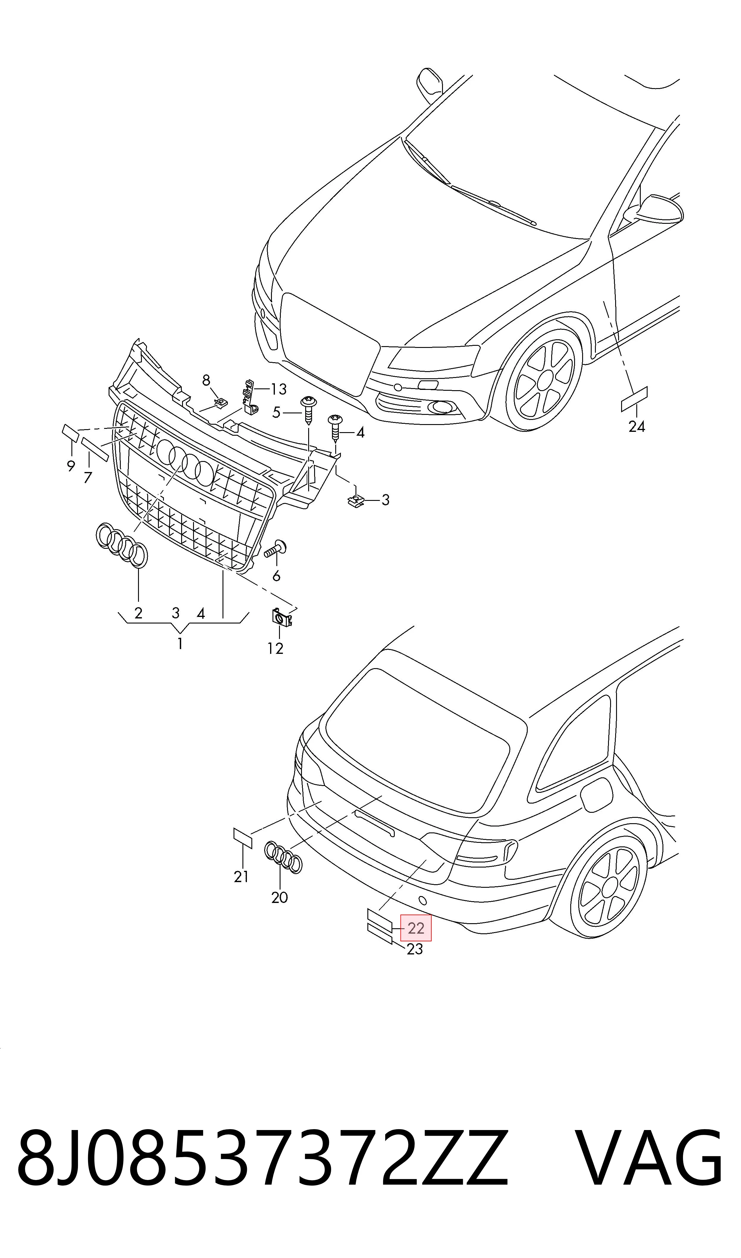  VAG 8J08537372ZZ preço, a partir de 55,57 USD