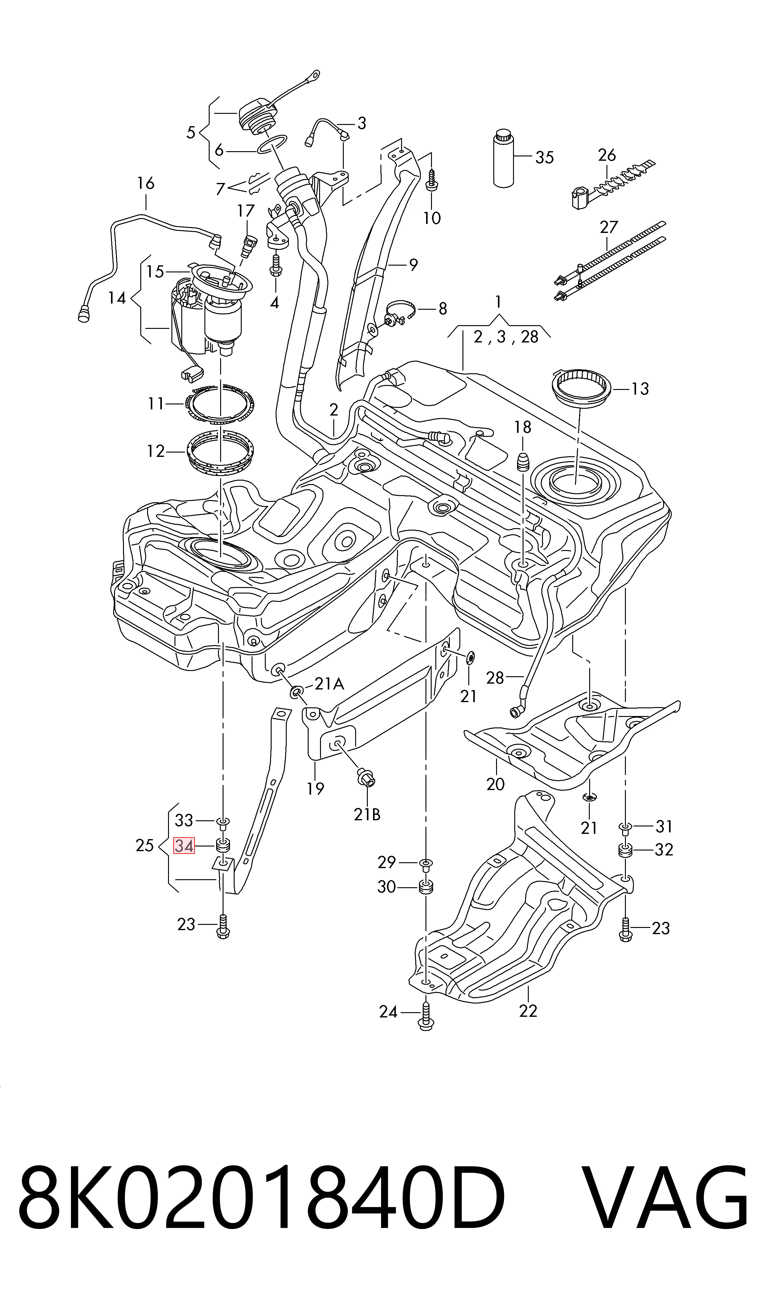 8K0201840D VAG