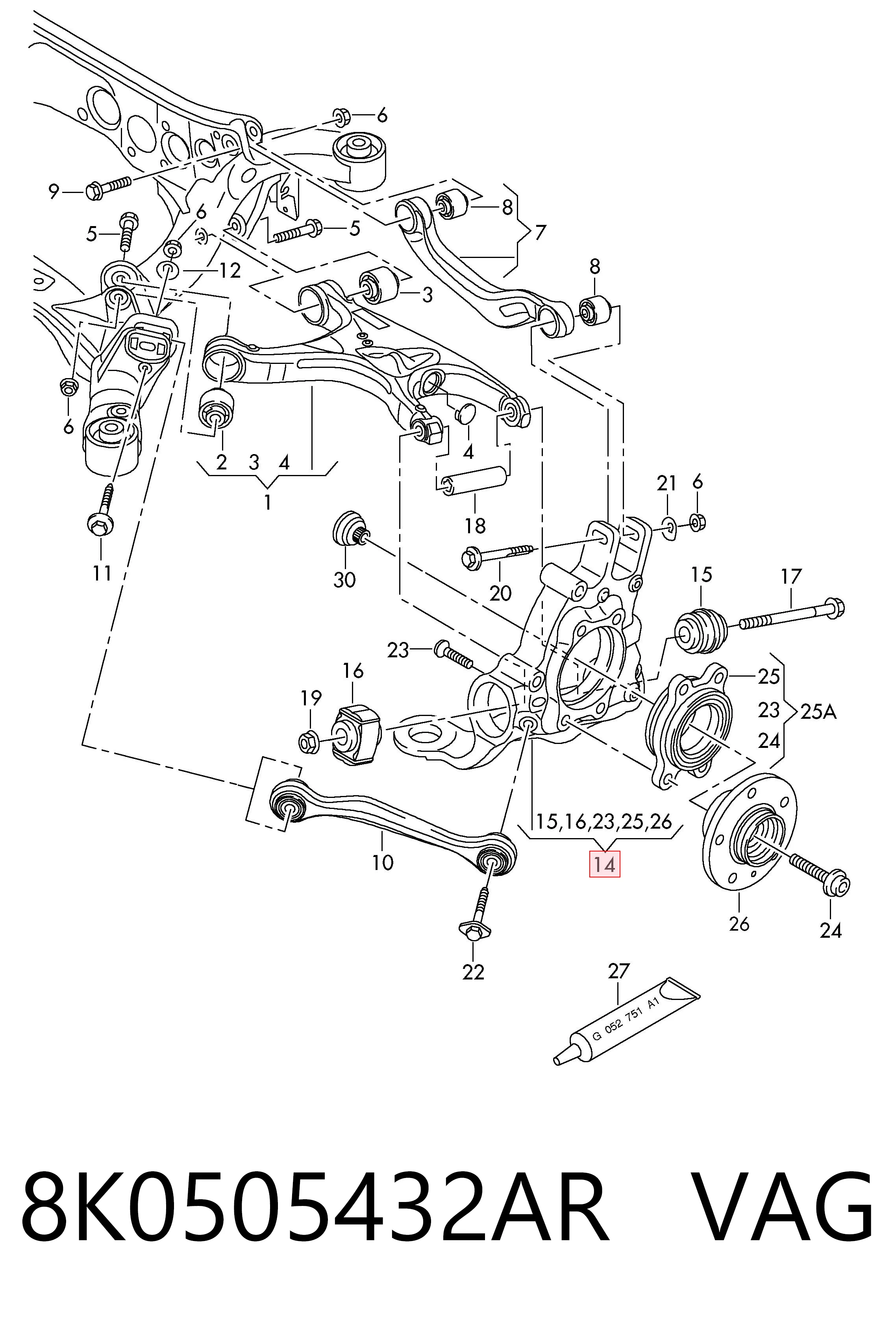 8K0505432AR VAG