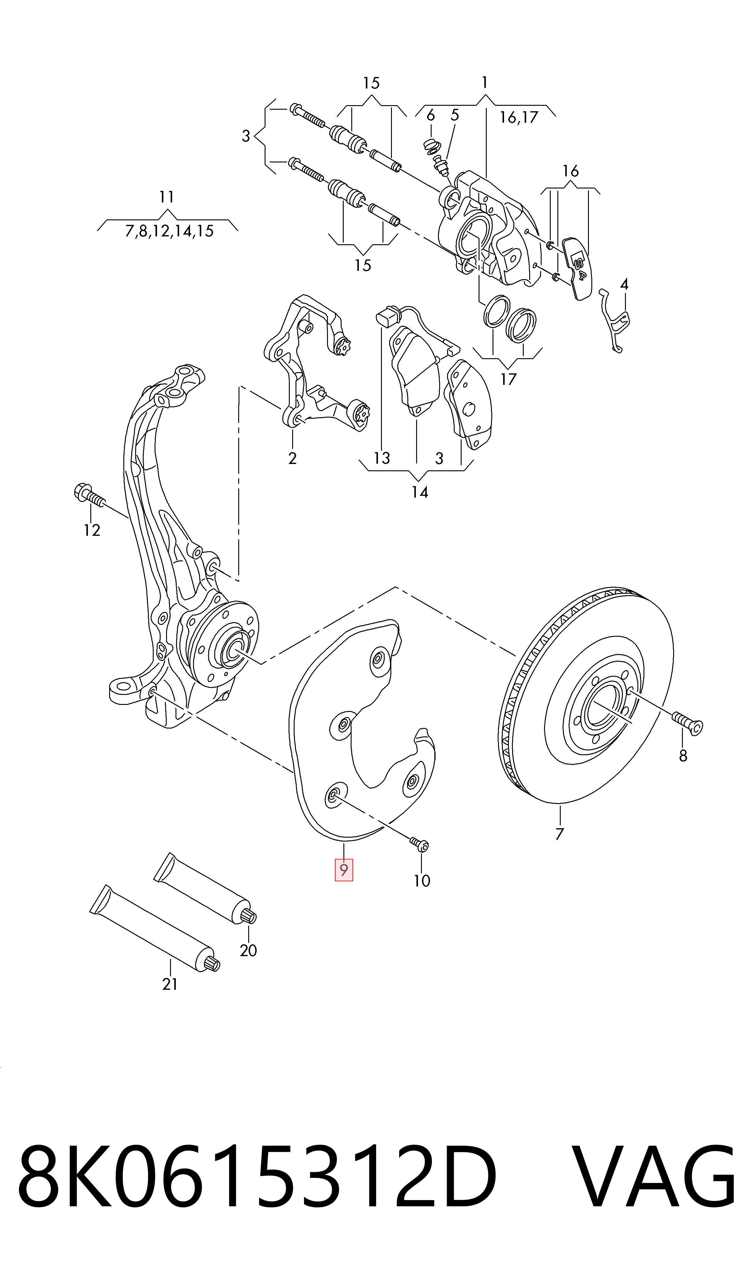 8K0615312D VAG
