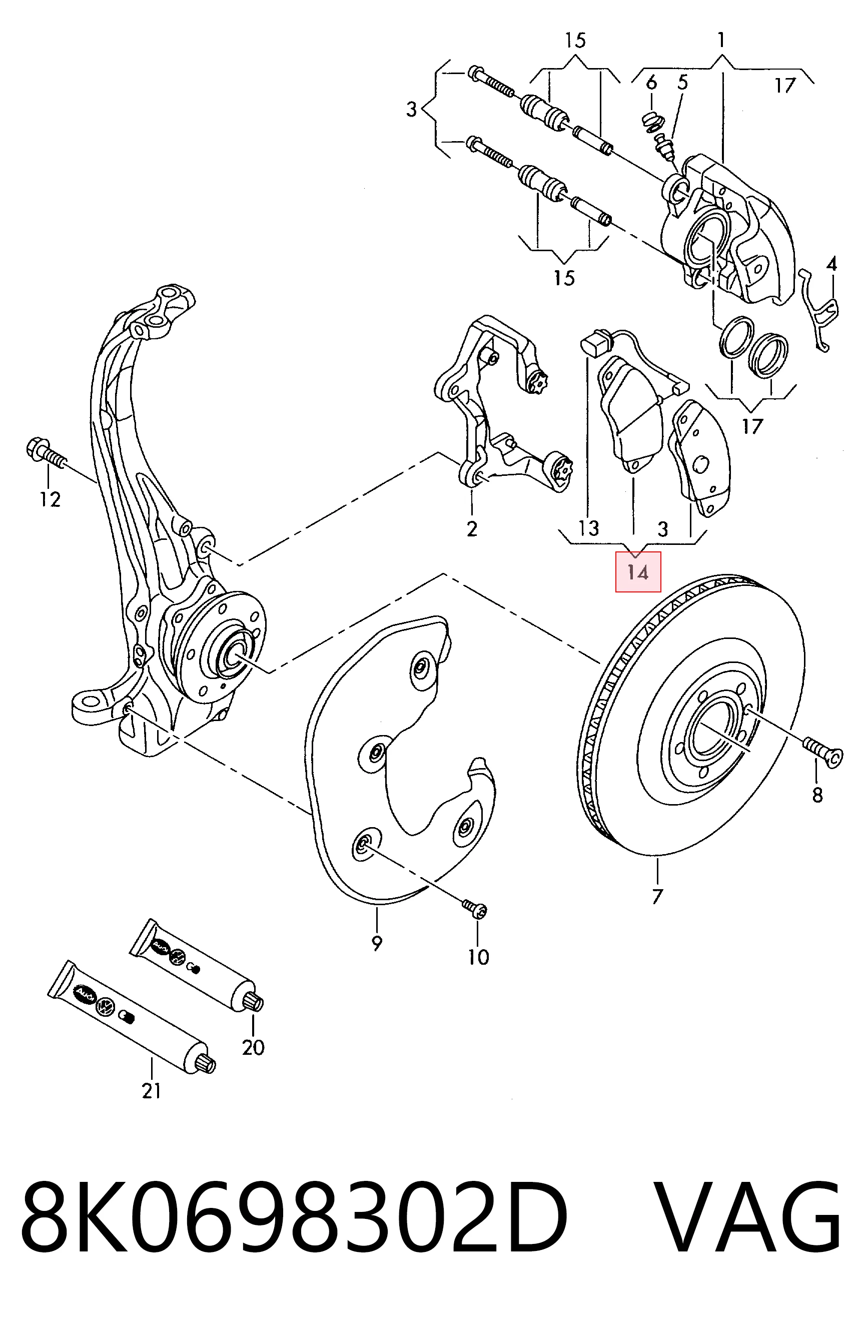 8K0698302D VAG