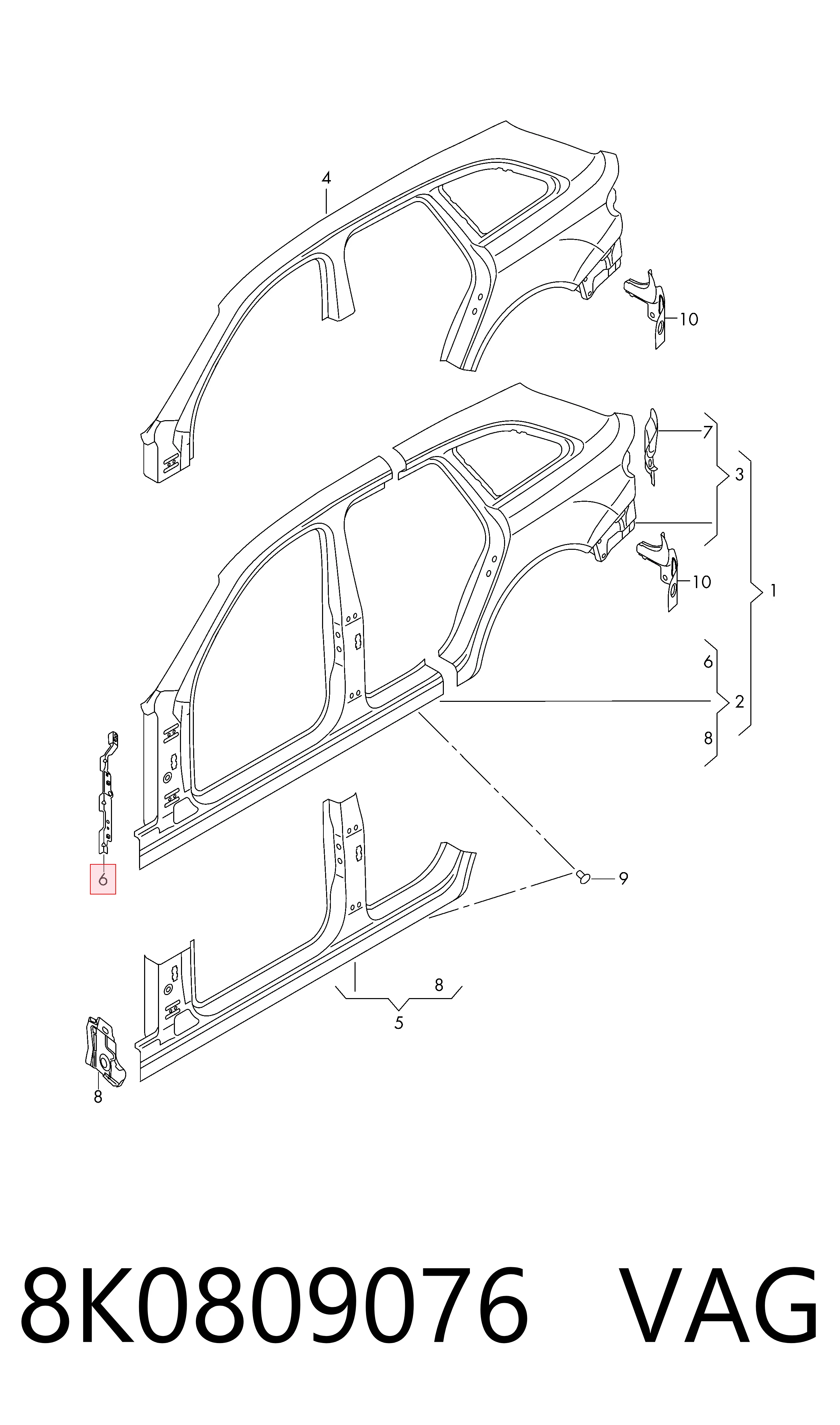 8K0809076 VAG