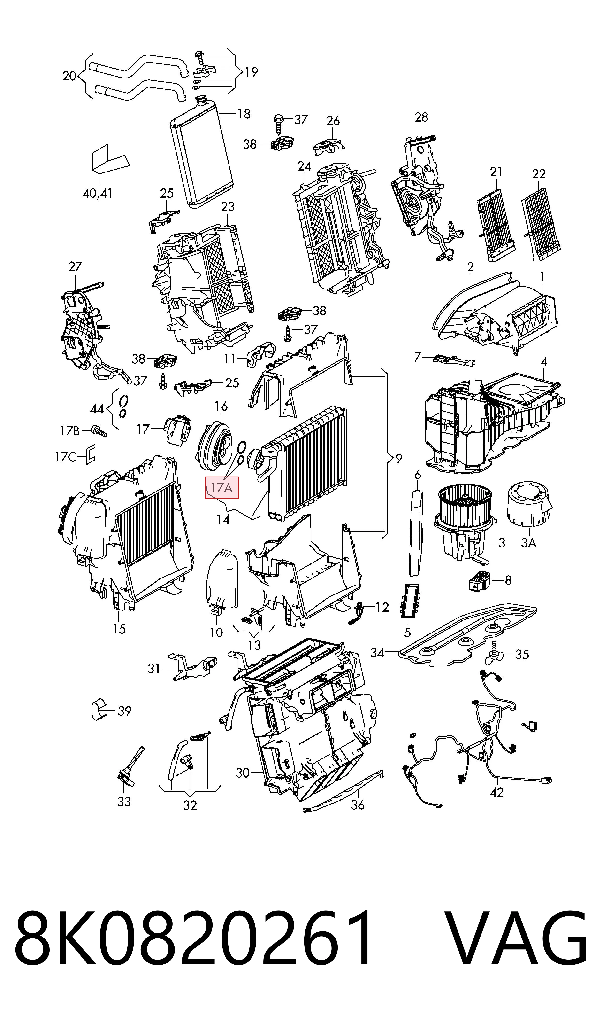 Compre 8K0820261 VAG Vedante anular de tubo de aparelho de ar condicionado