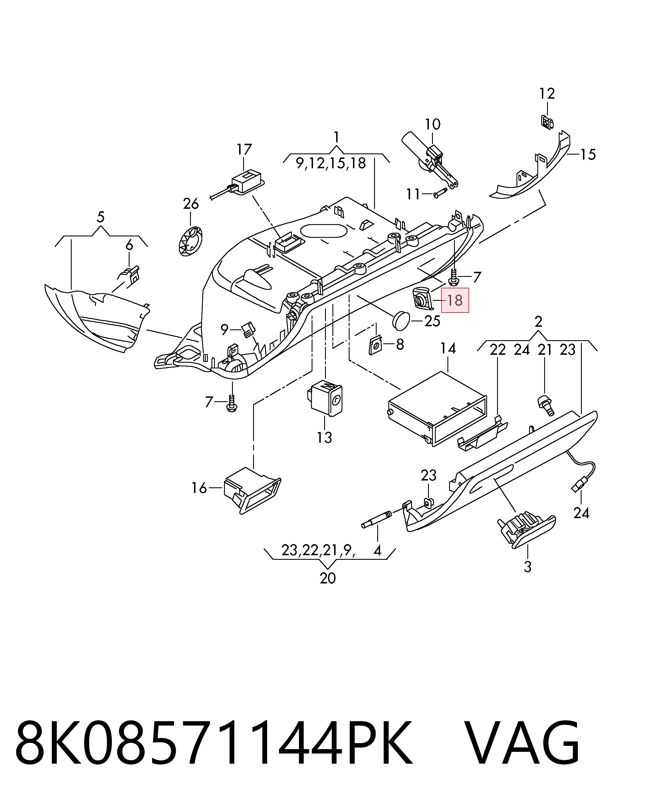 8K08571144PK VAG 