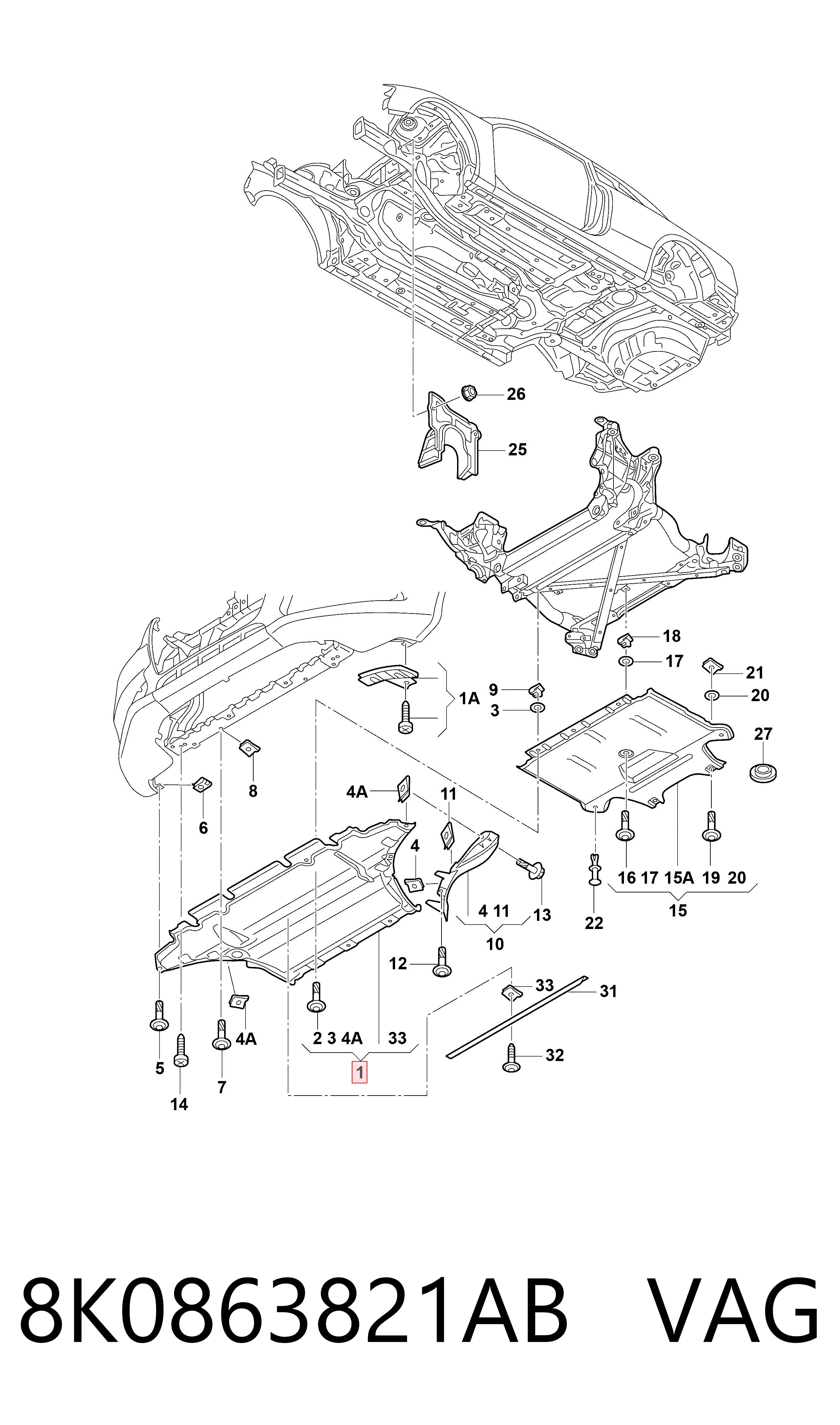 8K0863821AB VAG