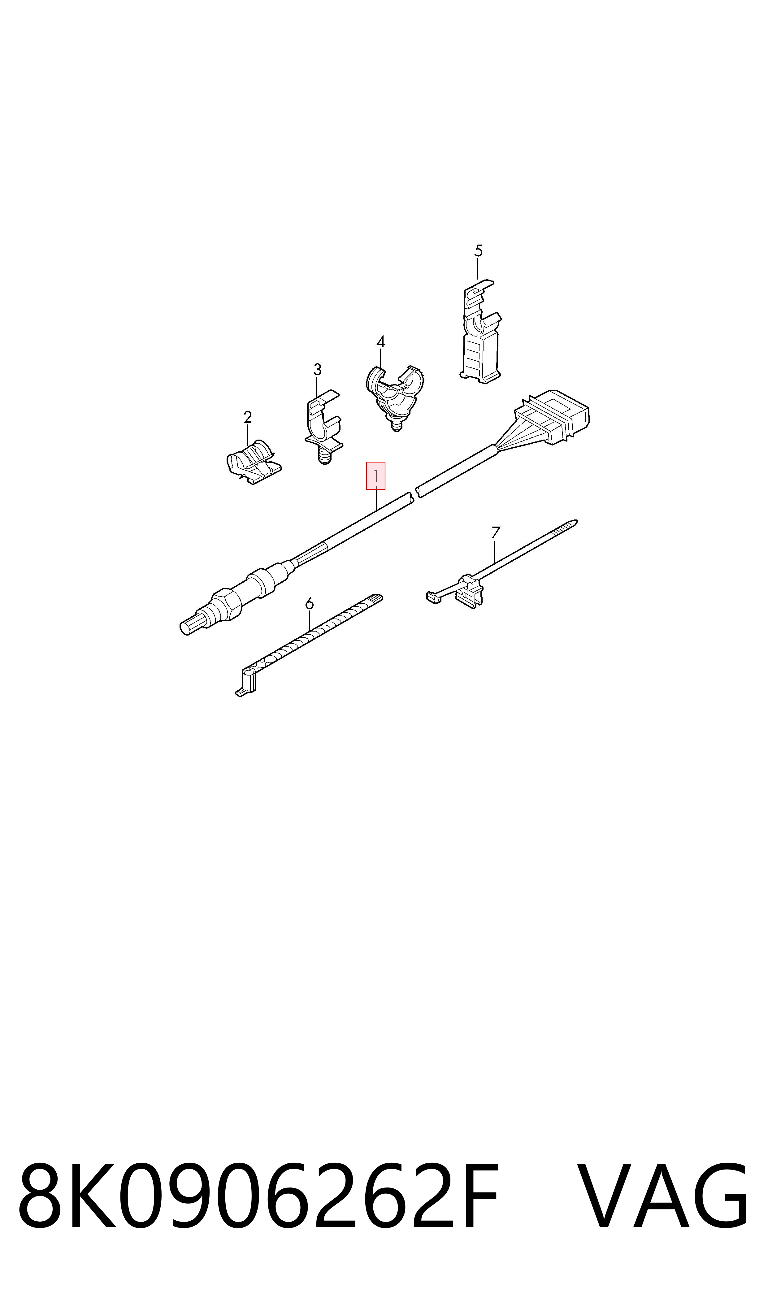 8K0906262F VAG Sonda lambda, sensor de oxigênio depois de catalisador
