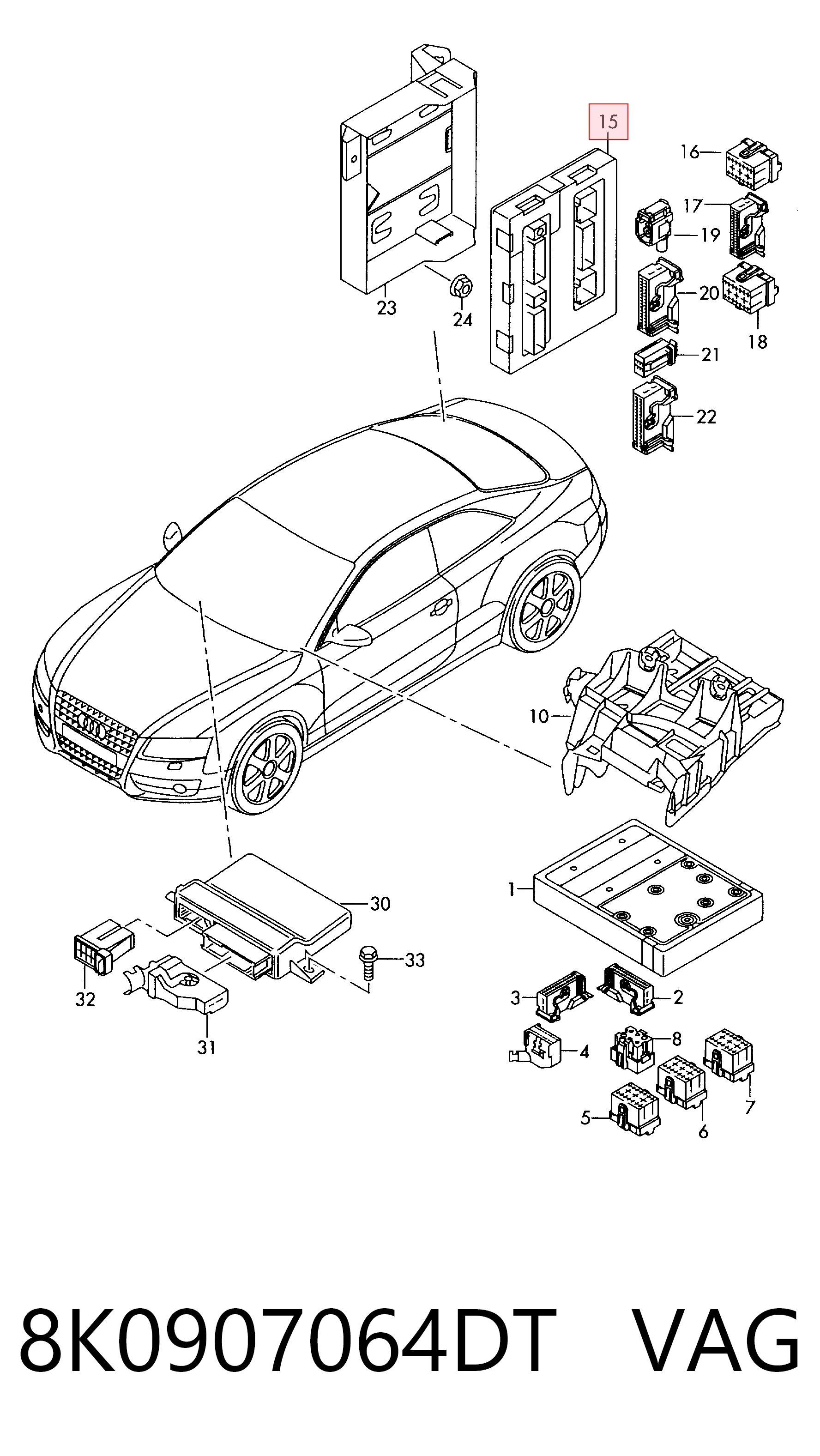 Unidade de conforto Audi A4  8H7 ao melhor preço