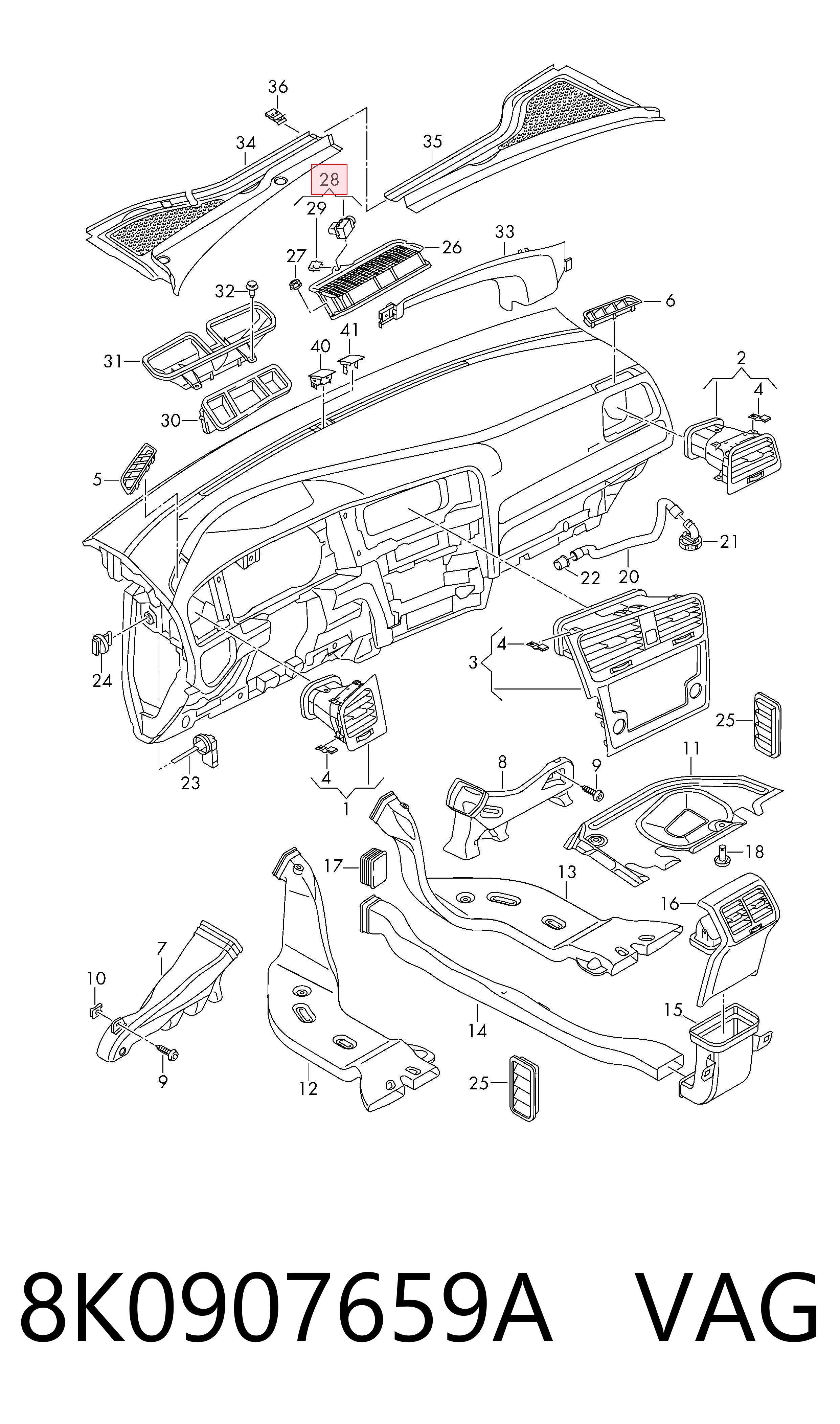 8K0907659A VAG Sensor de sujidade de ar
