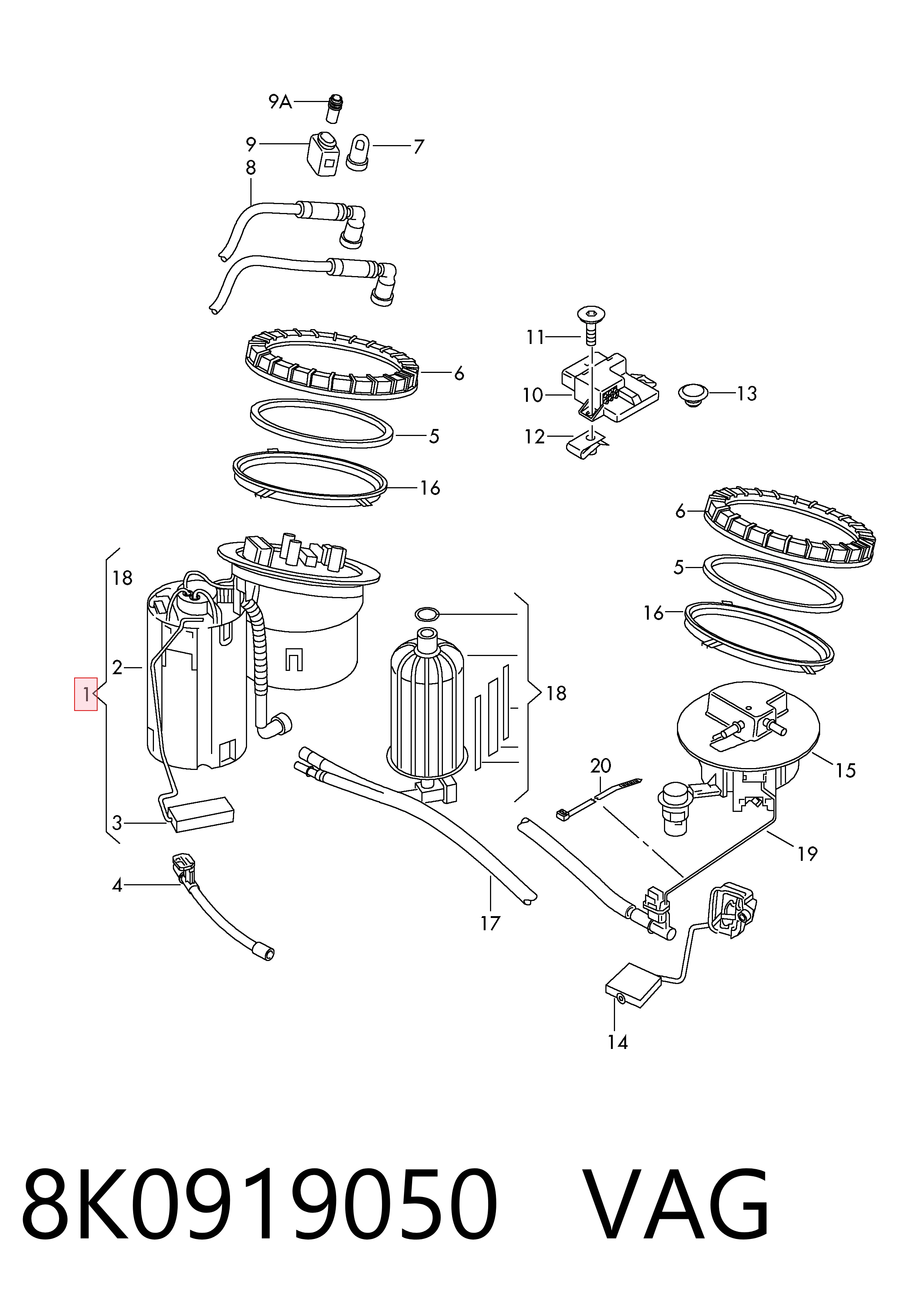 Compre GA2214 Magneti Marelli Módulo de bomba de combustível com sensor do nível de combustível