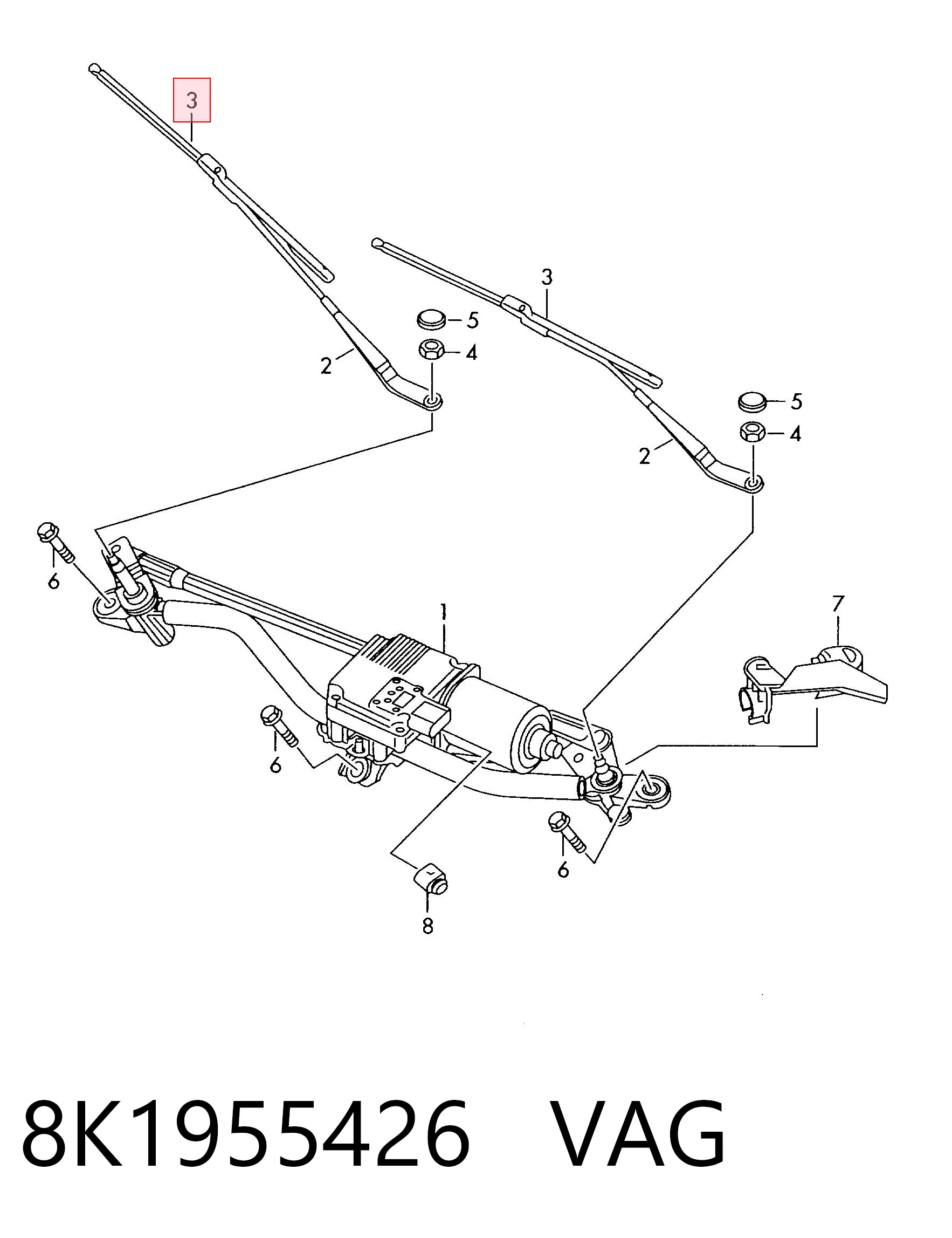  Limpa-pára-brisas do pára-brisas de passageiro Volvo C30 hatchback (M) (2006 - 2012) 