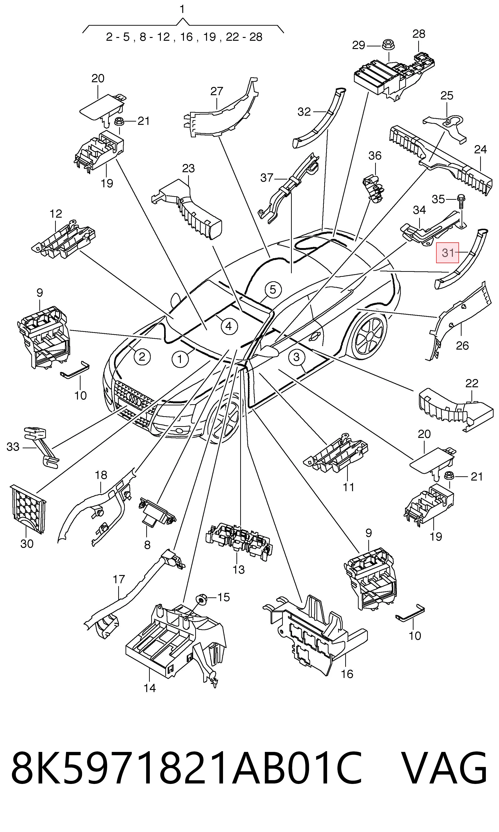8K5971821AB01C VAG 