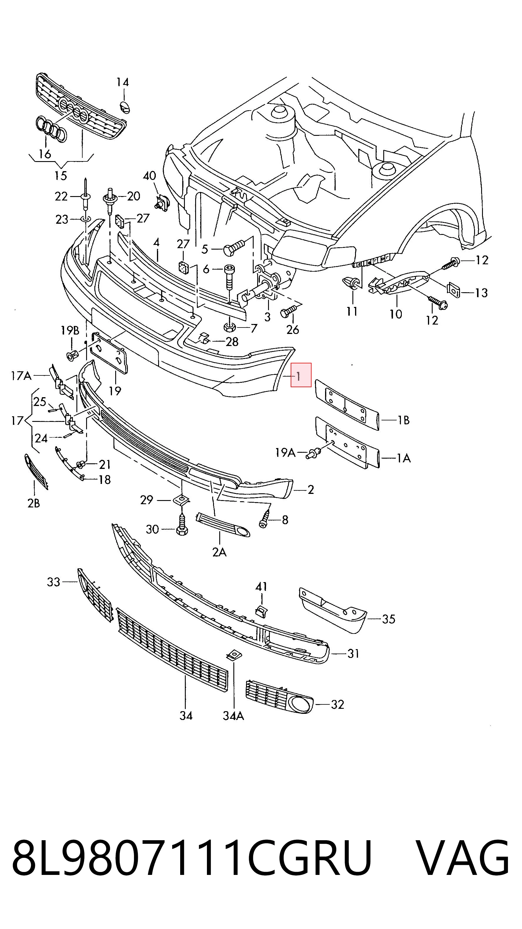 8L9807111CGRU VAG