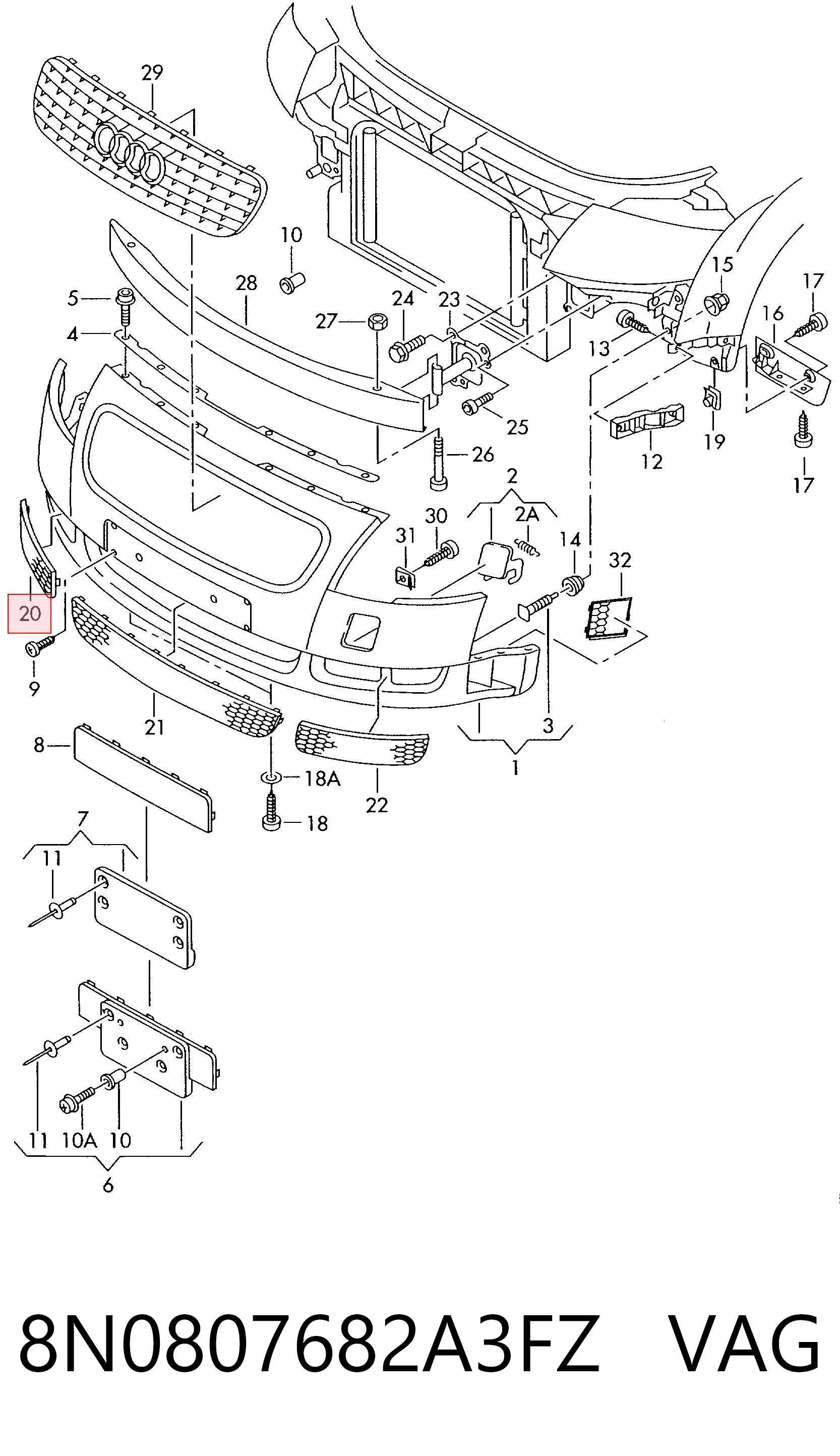 8N0807682A3FZ VAG 