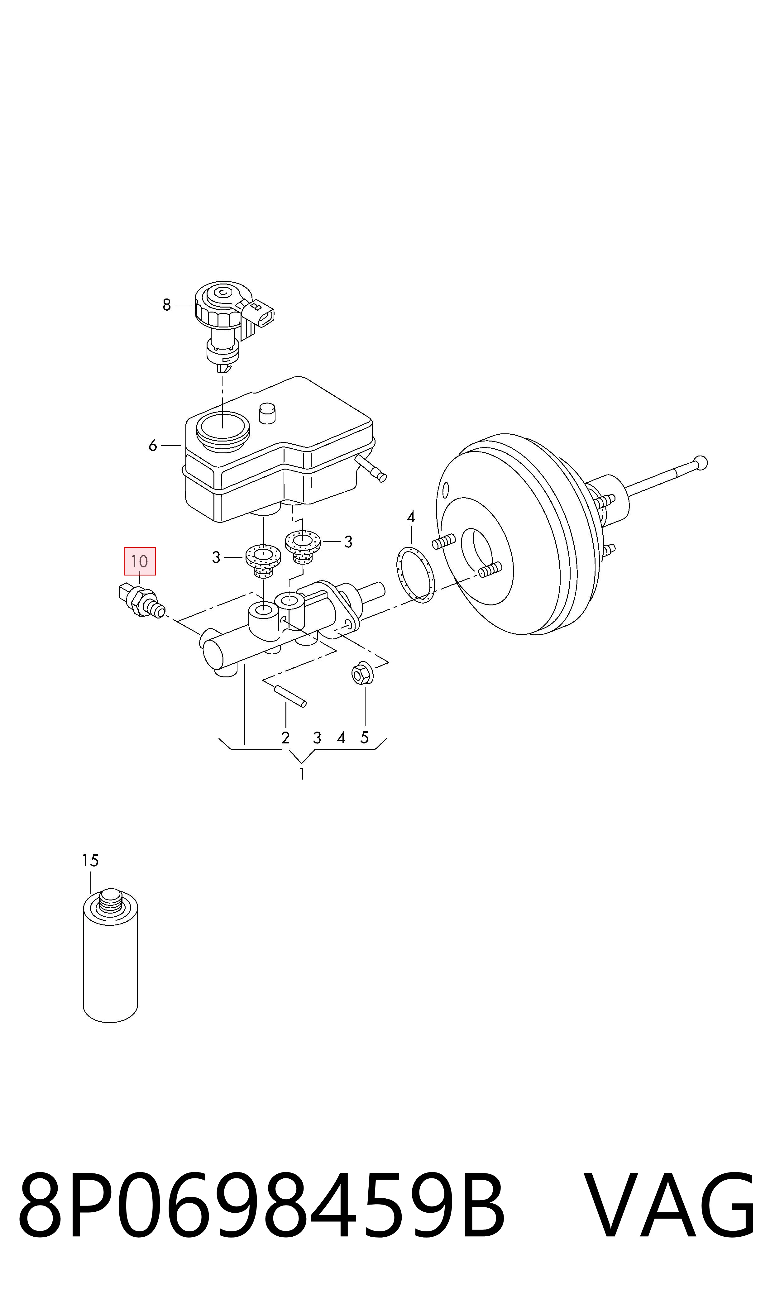 Sensor de ativação do sinal de parada VAG 8P0698459B preço, a partir de 22,41 USD