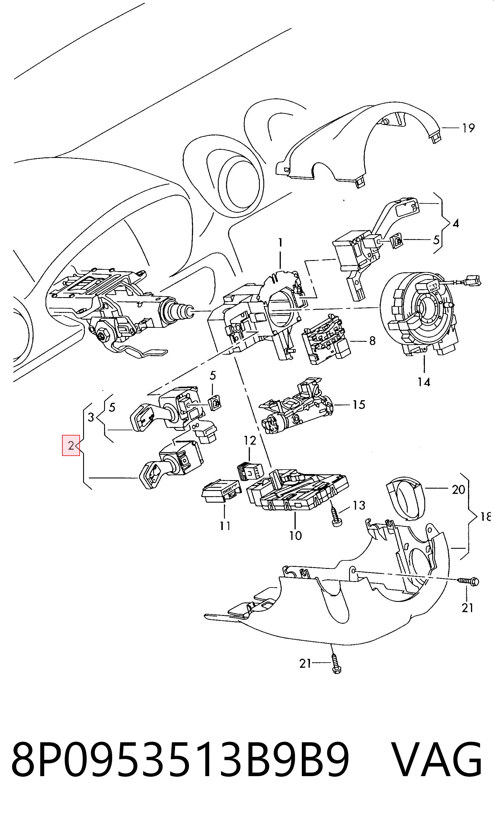 8P0953513B9B9 VAG