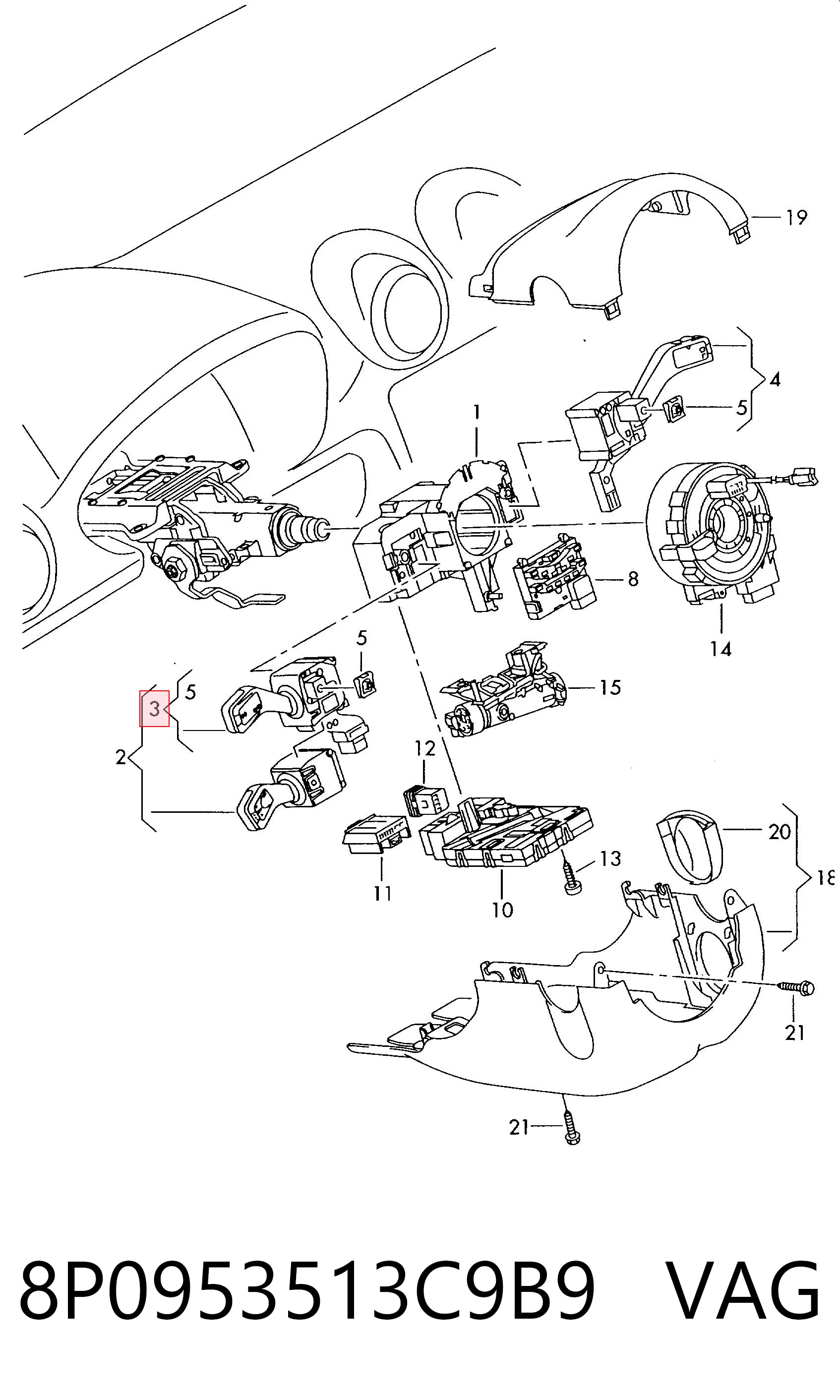 8P0953513C9B9 VAG