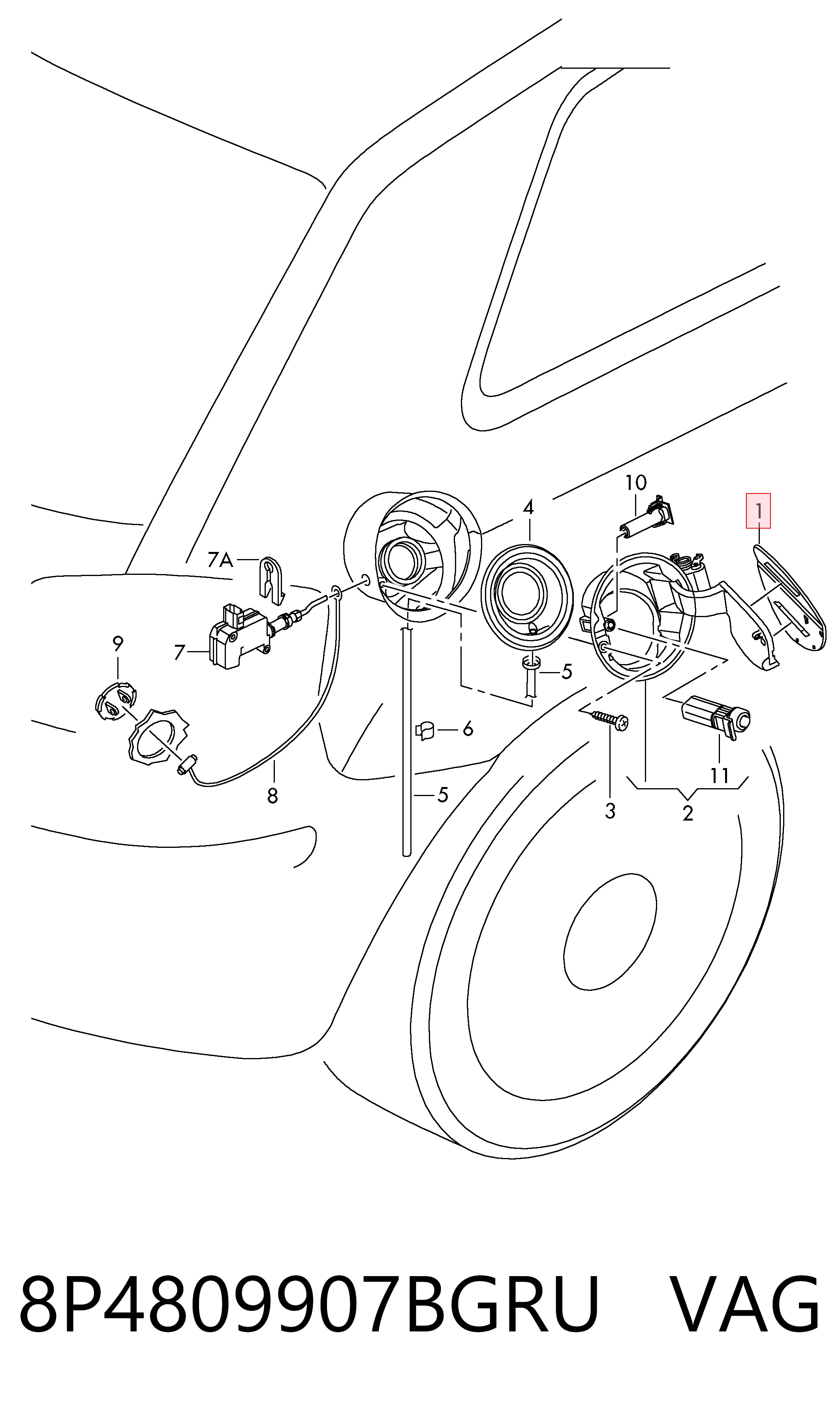 8P4809907BGRU VAG
